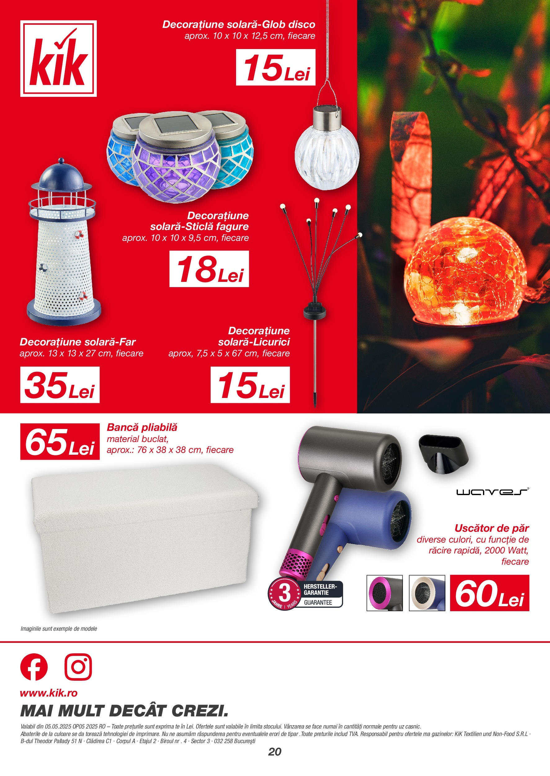 Kik catalog ONLINE de la 05.05.2025 | Magazin Romania | Pagină: 20 | Produse: Uscător, Uscător De Păr, Bancă Kik catalog 05.05.2025 - Online magazin Romania | Pagină: 20 | Produse: Uscător, Uscător De Păr, Bancă
