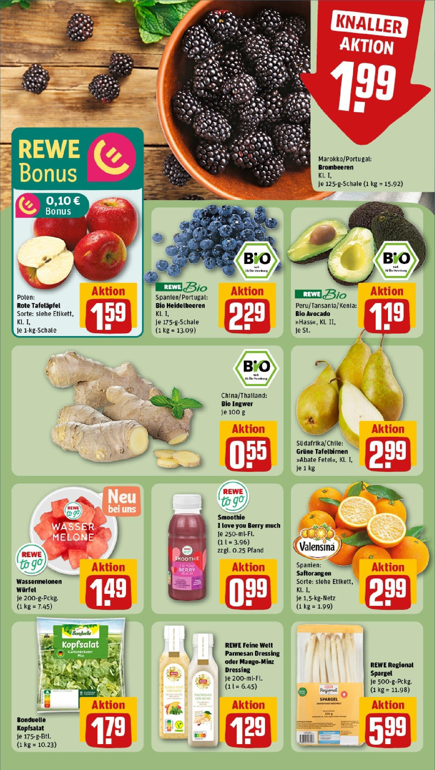 Rewe - Rewe: Wochenangebote (ab 04.05.2025) zum Blättern » Angebote | Seite: 8 | Produkte: Dressing, Heidelbeeren, Valensina, Avocado Rewe - Rewe: Wochenangebote (ab 04.05.2025) zum Blättern » Angebote | Seite: 8 | Produkte: Dressing, Heidelbeeren, Valensina, Avocado
