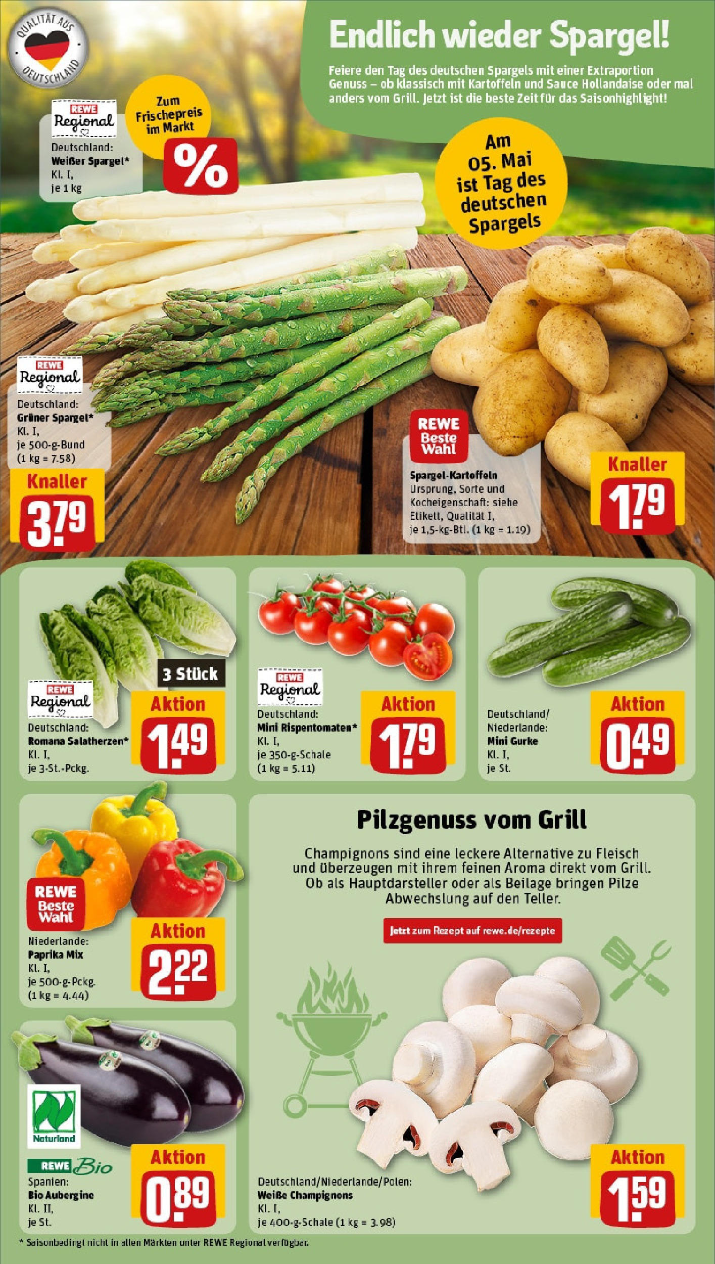 Rewe - Rewe: Wochenangebote (ab 04.05.2025) zum Blättern » Angebote | Seite: 9 | Produkte: Grill, Champignons, Paprika, Fleisch Rewe - Rewe: Wochenangebote (ab 04.05.2025) zum Blättern » Angebote | Seite: 9 | Produkte: Grill, Champignons, Paprika, Fleisch