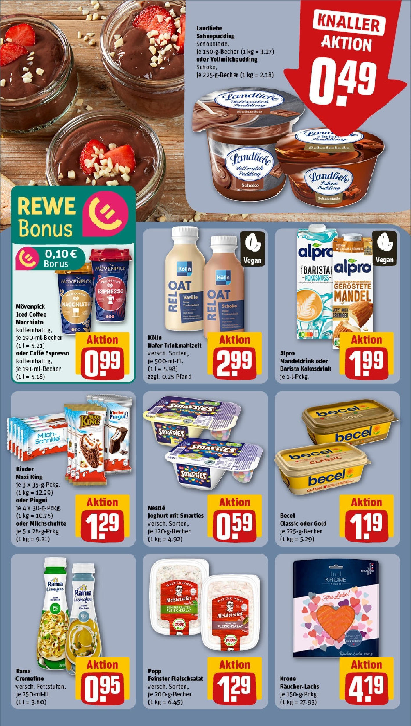 Rewe - Rewe: Wochenangebote (ab 04.05.2025) zum Blättern » Angebote | Seite: 13 | Produkte: Margarine, Schokolade, Pudding, Sahne Rewe - Rewe: Wochenangebote (ab 04.05.2025) zum Blättern » Angebote | Seite: 13 | Produkte: Margarine, Schokolade, Pudding, Sahne