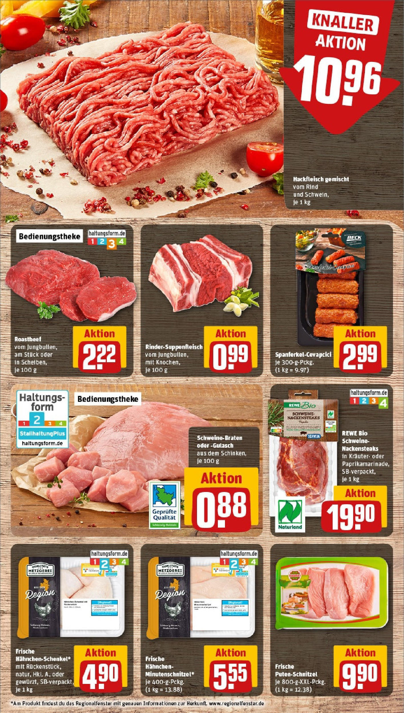 Rewe - Rewe: Wochenangebote (ab 04.05.2025) zum Blättern » Angebote | Seite: 10 | Produkte: Nackensteaks, Cevapcici, Putenschnitzel, Hackfleisch Rewe - Rewe: Wochenangebote (ab 04.05.2025) zum Blättern » Angebote | Seite: 10 | Produkte: Nackensteaks, Cevapcici, Putenschnitzel, Hackfleisch