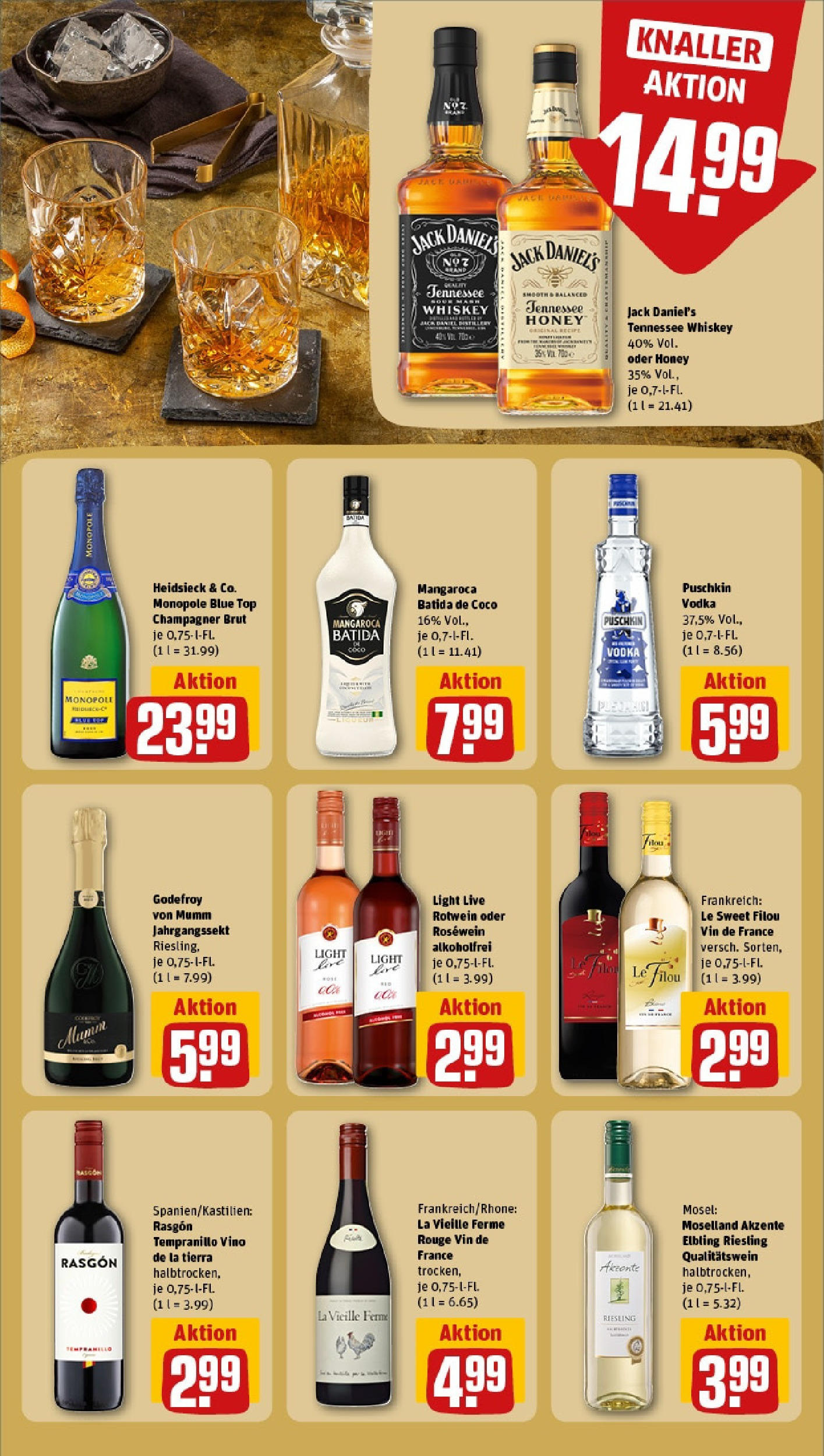 Rewe - Rewe: Wochenangebote (ab 04.05.2025) zum Blättern » Angebote | Seite: 19 | Produkte: Rosewein, Jack Daniel's, Rouge, Vodka Rewe - Rewe: Wochenangebote (ab 04.05.2025) zum Blättern » Angebote | Seite: 19 | Produkte: Rosewein, Jack Daniel's, Rouge, Vodka