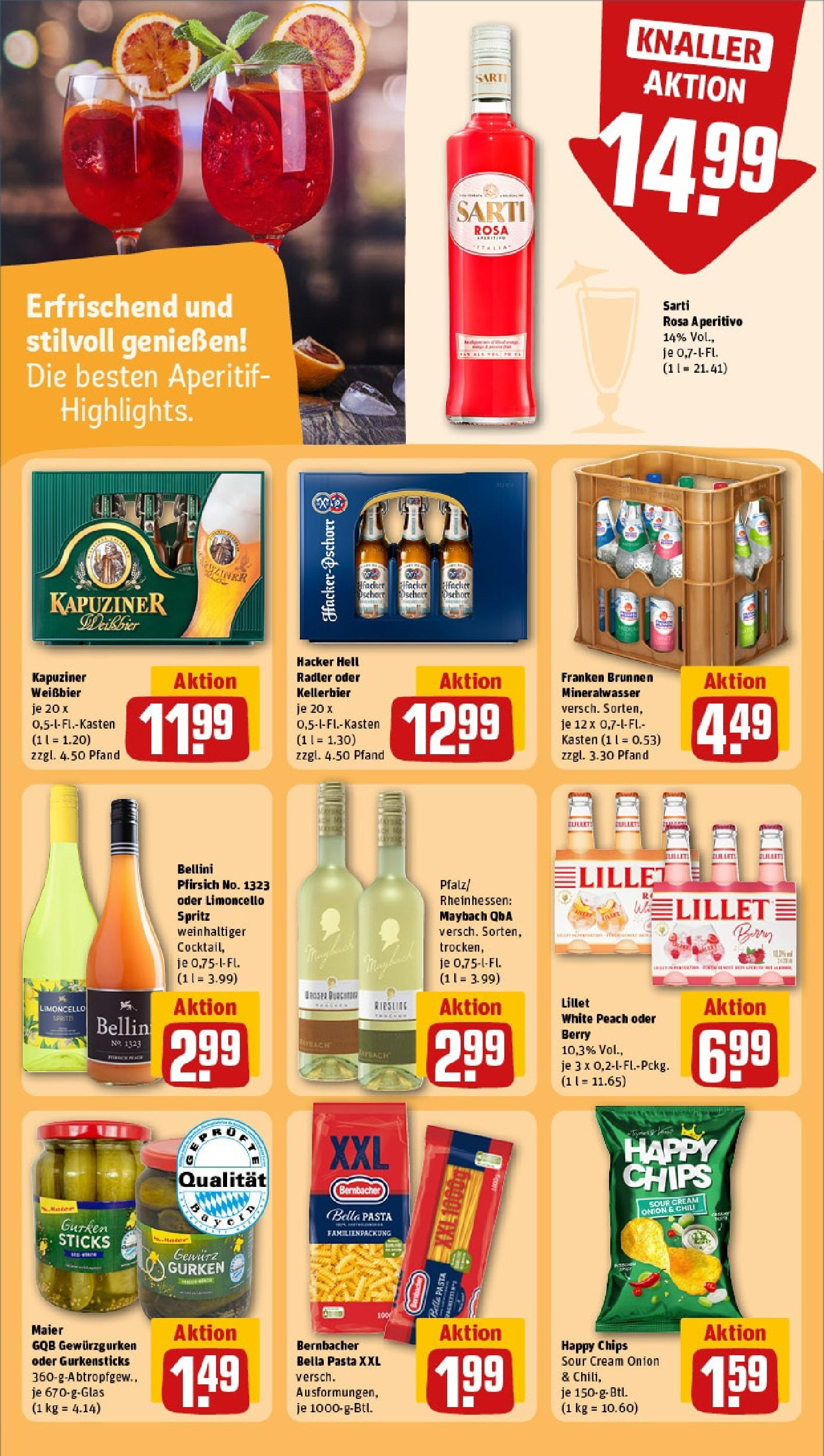 Rewe - Rewe: Wochenangebote (ab 04.05.2025) zum Blättern » Angebote | Seite: 23 | Produkte: Mineralwasser, Radler, Limoncello, Pasta Rewe - Rewe: Wochenangebote (ab 04.05.2025) zum Blättern » Angebote | Seite: 23 | Produkte: Mineralwasser, Radler, Limoncello, Pasta