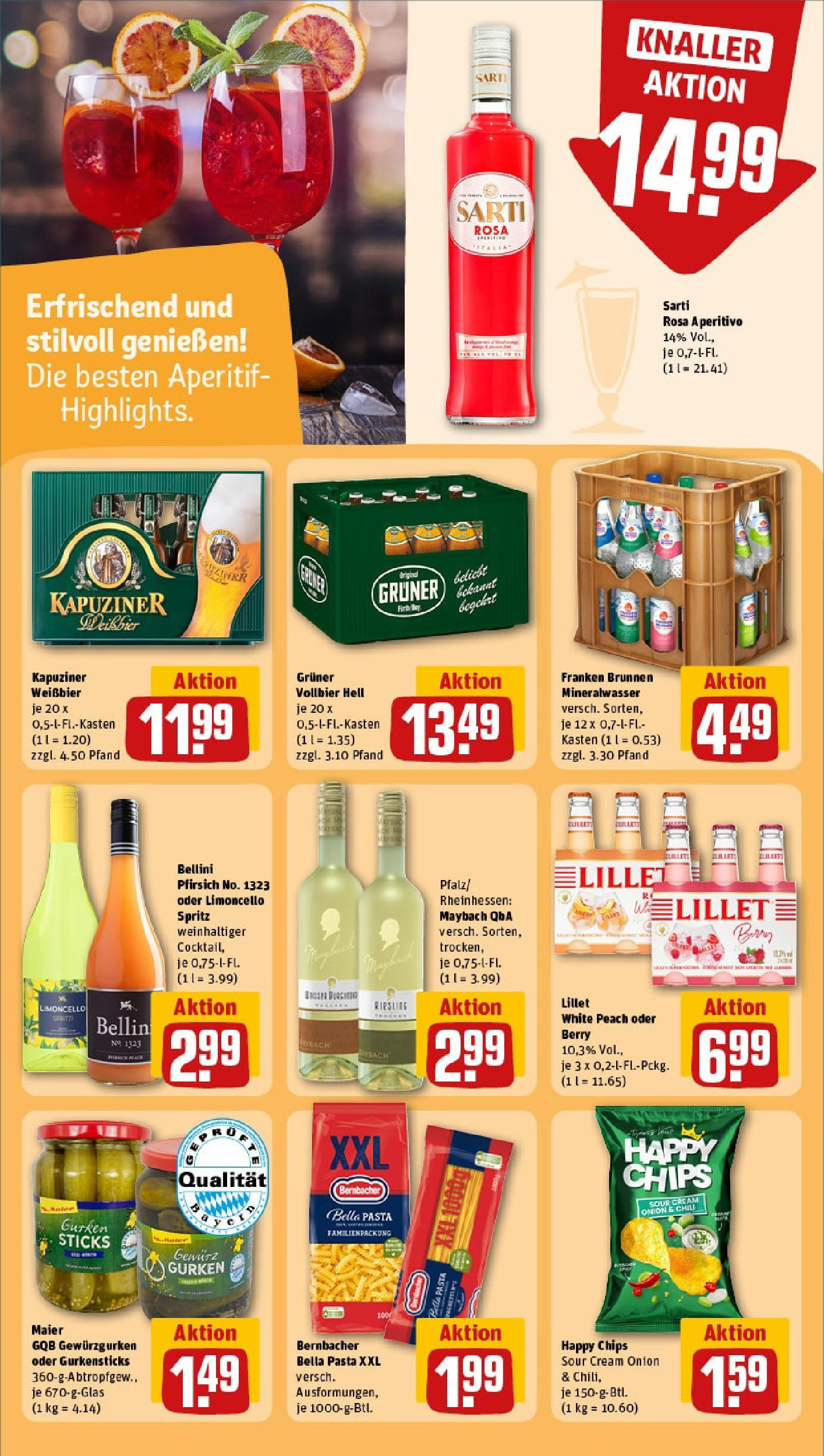 Rewe - Rewe: Wochenangebote (ab 04.05.2025) zum Blättern » Angebote | Seite: 23 | Produkte: Weißbier, Lillet, Limoncello, Chips Rewe - Rewe: Wochenangebote (ab 04.05.2025) zum Blättern » Angebote | Seite: 23 | Produkte: Weißbier, Lillet, Limoncello, Chips