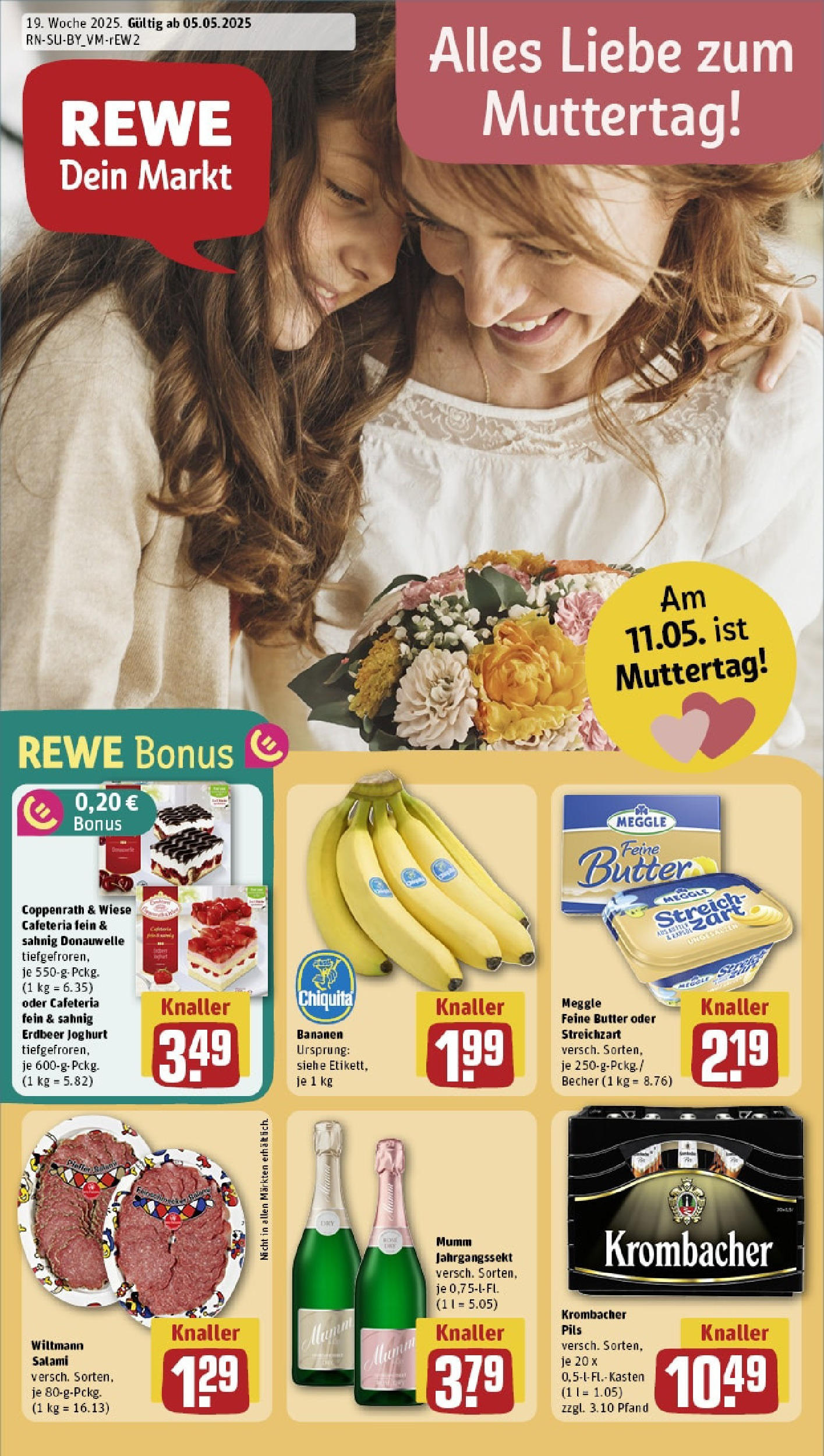REWE Prospekt ab 05.05.2025 nächste Woche - Rewe: Wochenangebote Vorschau von dem Prospekt des Geschäftes Rewe, gültig ab dem 05.05.2025