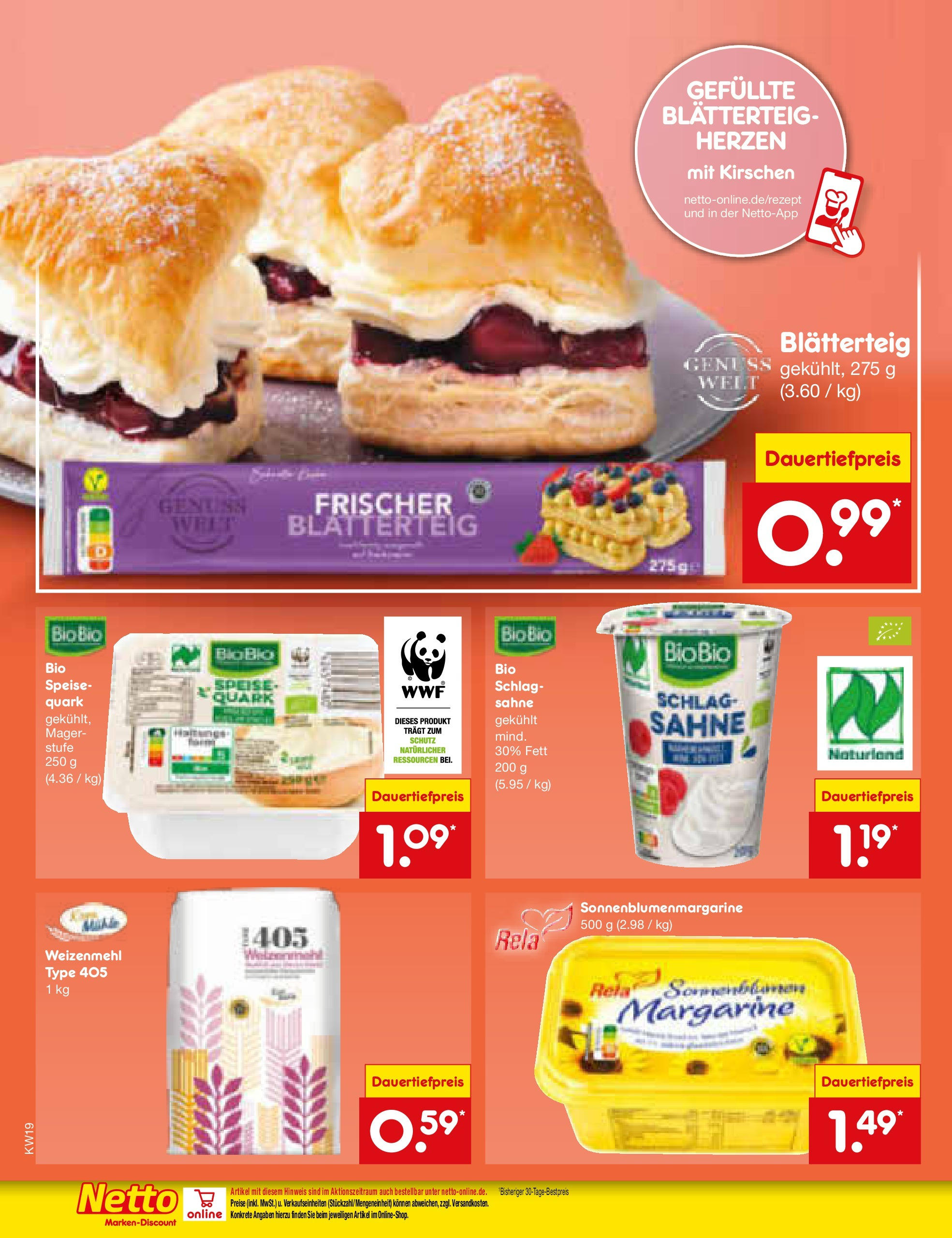Netto Marken-Discount - Netto: Wochenangebote (ab 04.05.2025) » Angebote | Seite: 24 | Produkte: Margarine, Weizenmehl, Kirschen, Speisequark Netto Marken-Discount - Netto: Wochenangebote (ab 04.05.2025) » Angebote | Seite: 24 | Produkte: Margarine, Weizenmehl, Kirschen, Speisequark