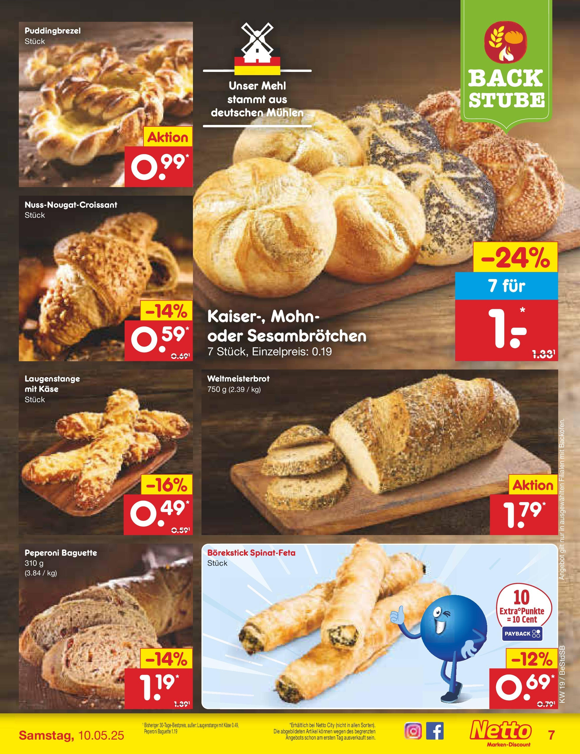 Netto Marken-Discount - Netto: Wochenangebote (ab 04.05.2025) » Angebote | Seite: 7 | Produkte: Mehl, Käse, Baguette Netto Marken-Discount - Netto: Wochenangebote (ab 04.05.2025) » Angebote | Seite: 7 | Produkte: Mehl, Käse, Baguette