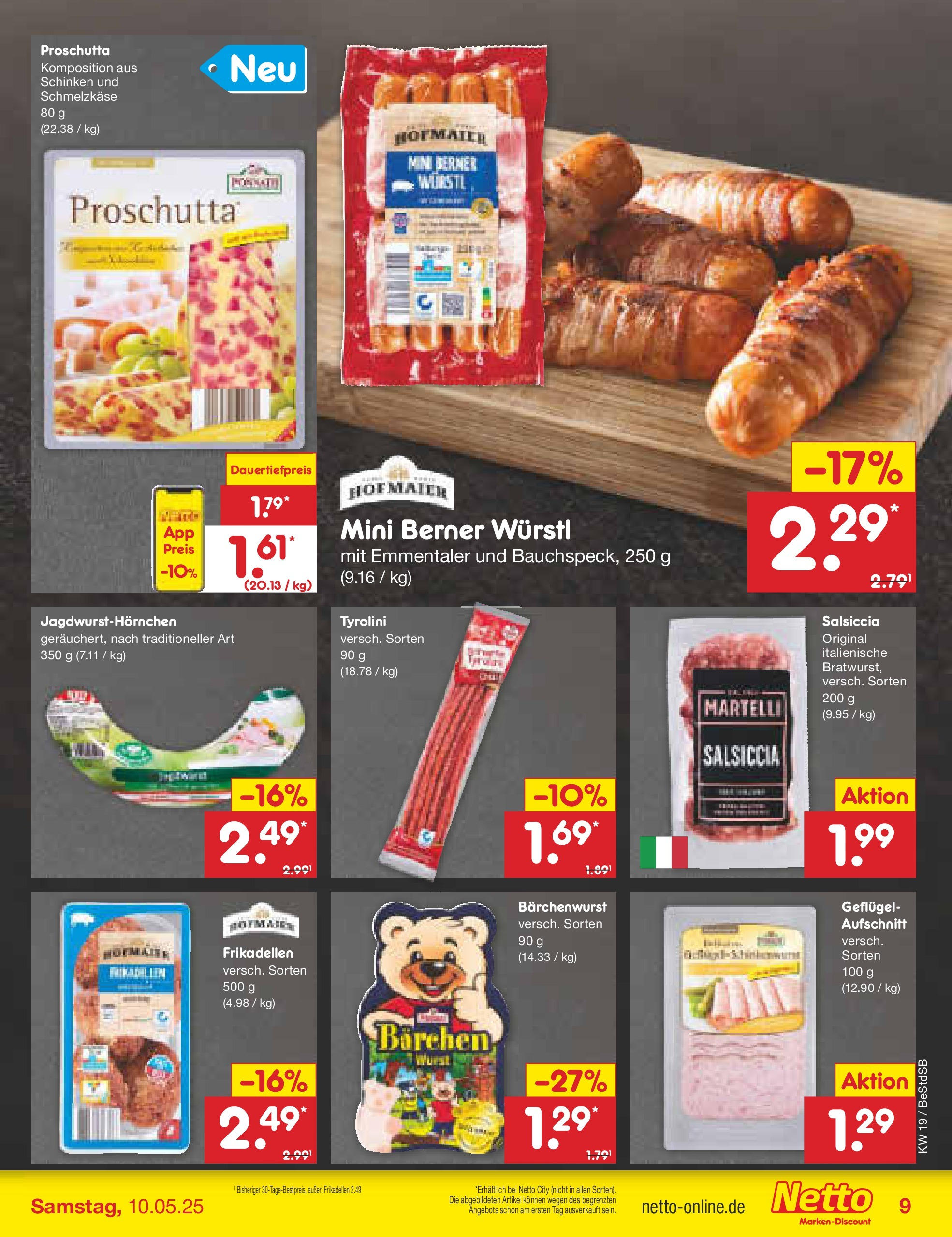 Netto Marken-Discount - Netto: Wochenangebote (ab 04.05.2025) » Angebote | Seite: 9 | Produkte: Würstl, Schinken Netto Marken-Discount - Netto: Wochenangebote (ab 04.05.2025) » Angebote | Seite: 9 | Produkte: Würstl, Schinken