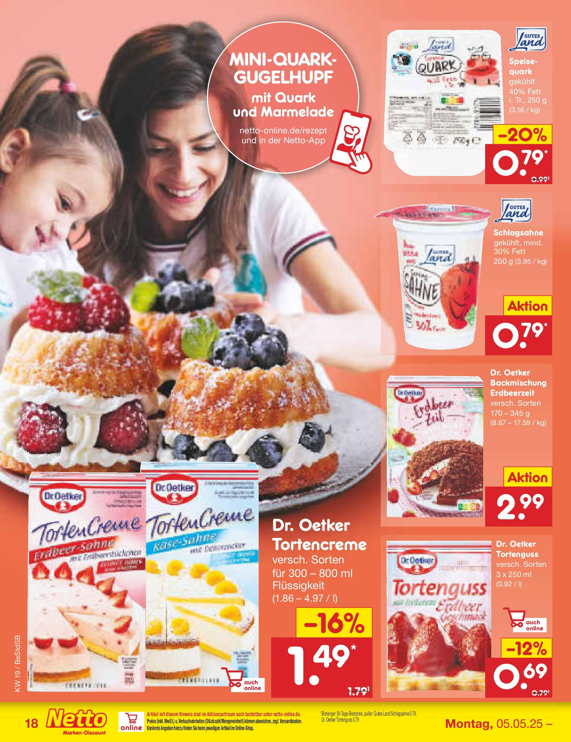 Netto Marken-Discount - Netto: Wochenangebote (ab 04.05.2025) » Angebote | Seite: 22 | Produkte: Quark, Schlagsahne, Käse, Speisequark Netto Marken-Discount - Netto: Wochenangebote (ab 04.05.2025) » Angebote | Seite: 22 | Produkte: Quark, Schlagsahne, Käse, Speisequark