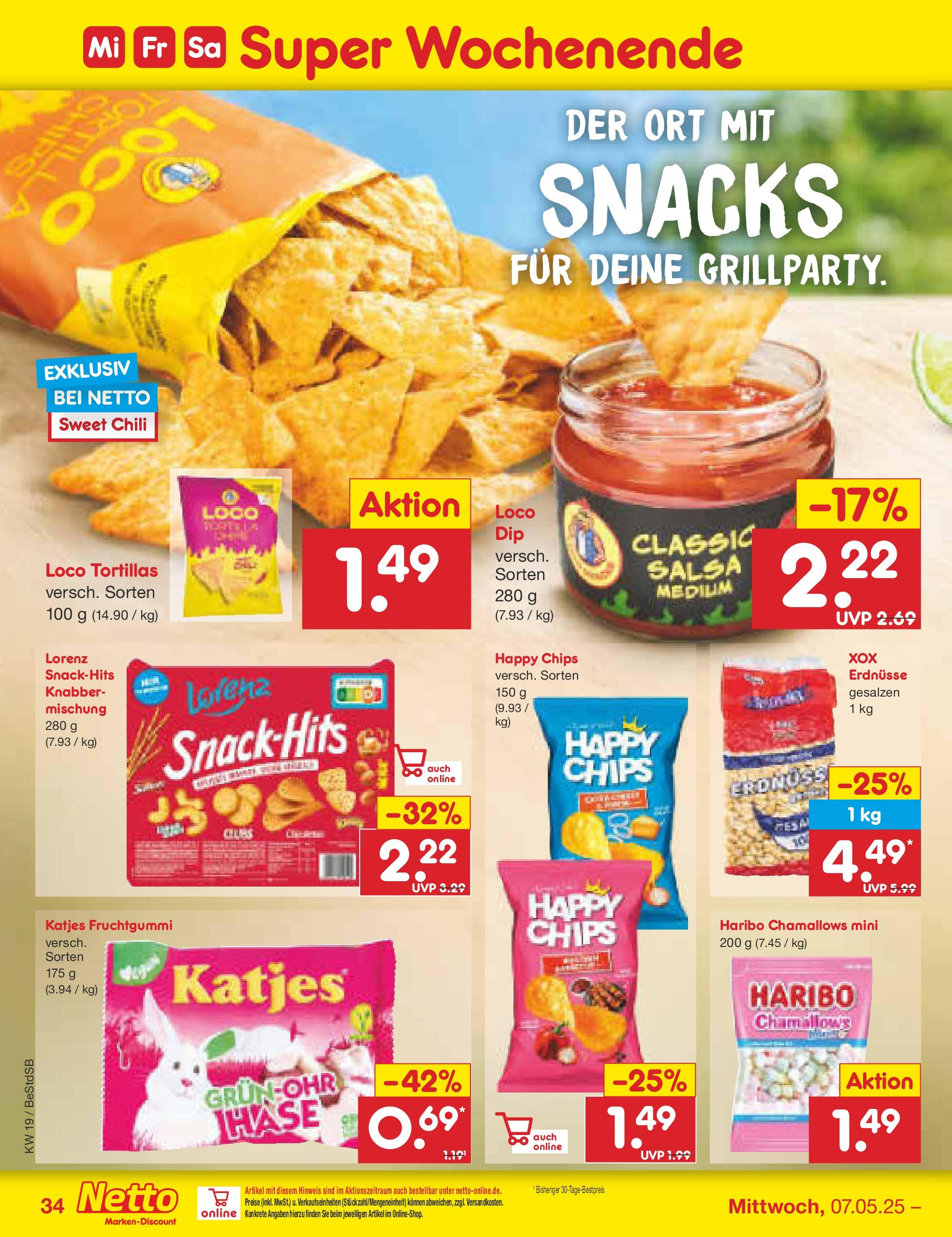 Netto Marken-Discount - Netto: Wochenangebote (ab 04.05.2025) » Angebote | Seite: 60 | Produkte: Erdnüsse, Haribo, Katjes, Chips Netto Marken-Discount - Netto: Wochenangebote (ab 04.05.2025) » Angebote | Seite: 60 | Produkte: Erdnüsse, Haribo, Katjes, Chips