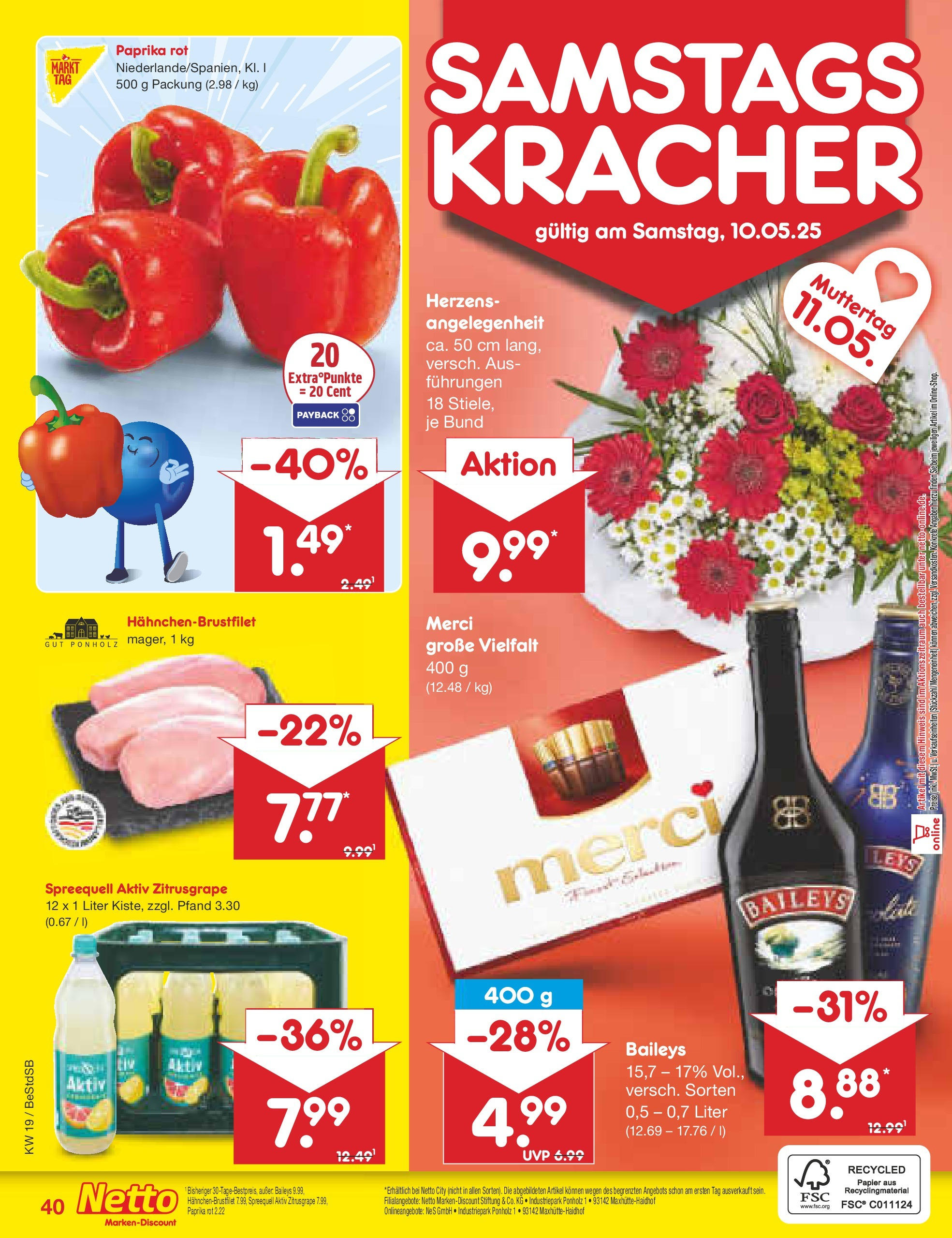Netto Marken-Discount - Netto: Wochenangebote (ab 04.05.2025) » Angebote | Seite: 66 | Produkte: Merci, Paprika rot, Paprika, Baileys Netto Marken-Discount - Netto: Wochenangebote (ab 04.05.2025) » Angebote | Seite: 66 | Produkte: Merci, Paprika rot, Paprika, Baileys