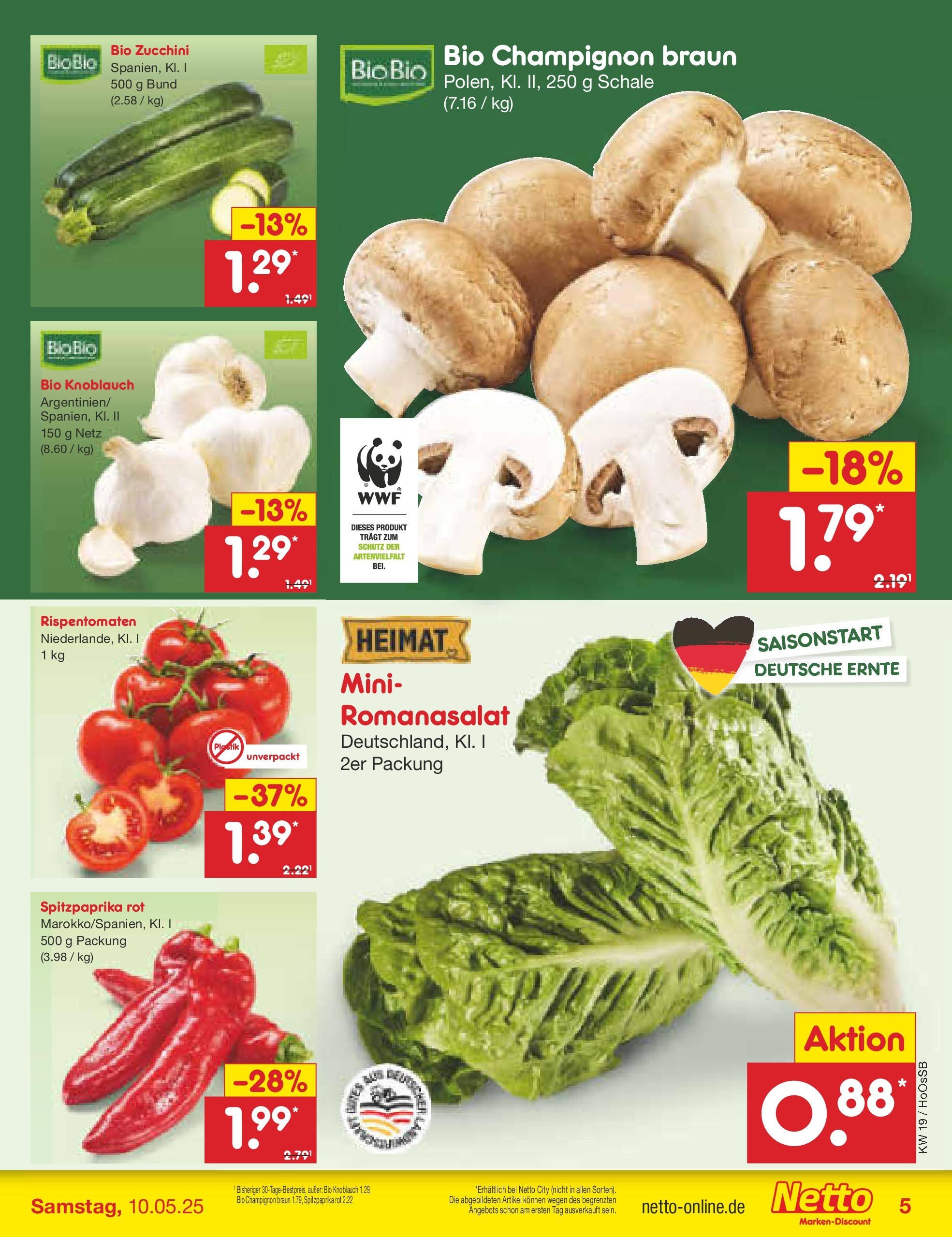 Netto Marken-Discount - Netto: Wochenangebote (ab 05.05.2025) » Angebote | Seite: 5 | Produkte: Knoblauch, Zucchini Netto Marken-Discount - Netto: Wochenangebote (ab 05.05.2025) » Angebote | Seite: 5 | Produkte: Knoblauch, Zucchini