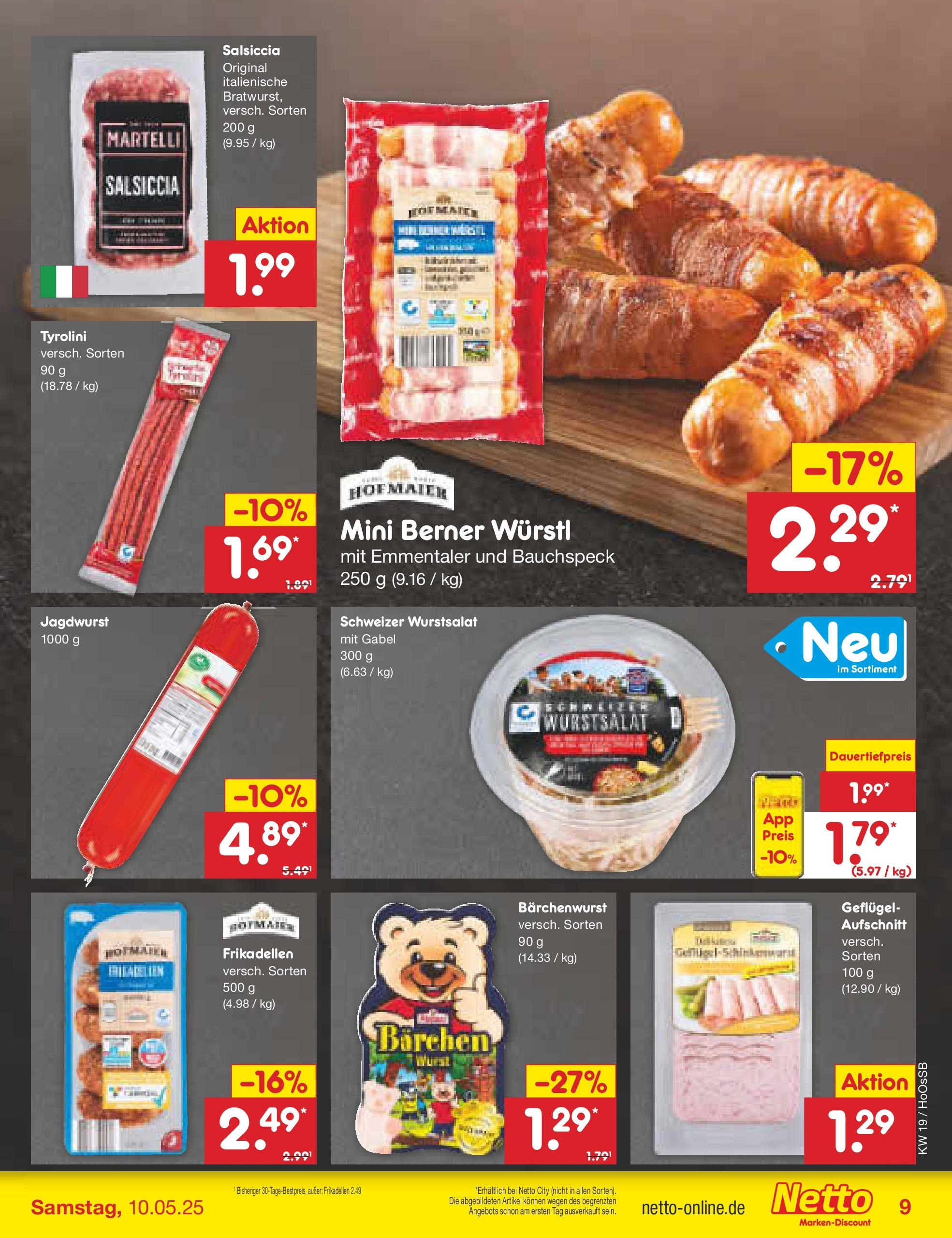 Netto Marken-Discount - Netto: Wochenangebote (ab 05.05.2025) » Angebote | Seite: 9 | Produkte: Würstl Netto Marken-Discount - Netto: Wochenangebote (ab 05.05.2025) » Angebote | Seite: 9 | Produkte: Würstl