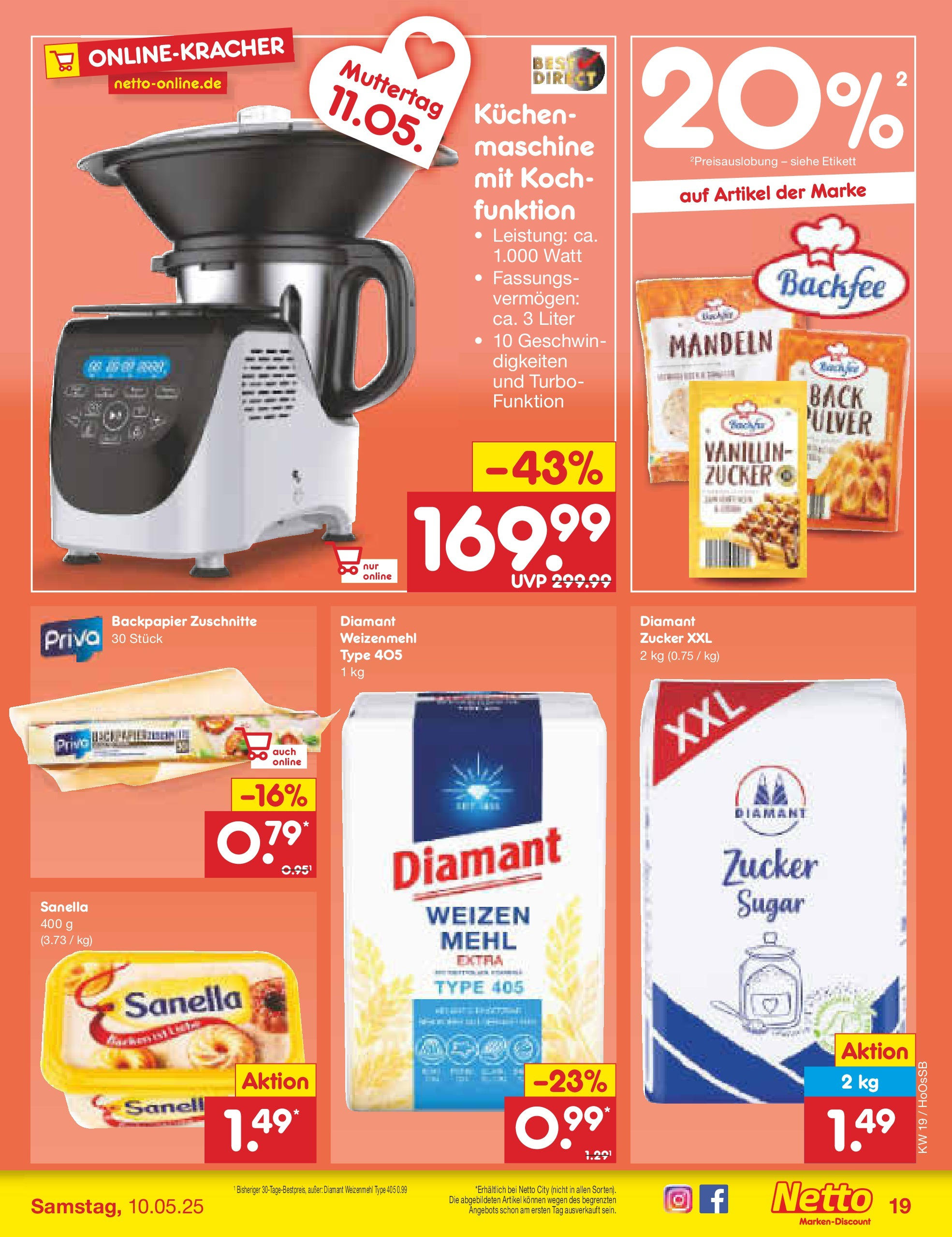 Netto Marken-Discount - Netto: Wochenangebote (ab 05.05.2025) » Angebote | Seite: 23 | Produkte: Margarine, Mehl, Weizenmehl, Sanella Netto Marken-Discount - Netto: Wochenangebote (ab 05.05.2025) » Angebote | Seite: 23 | Produkte: Margarine, Mehl, Weizenmehl, Sanella