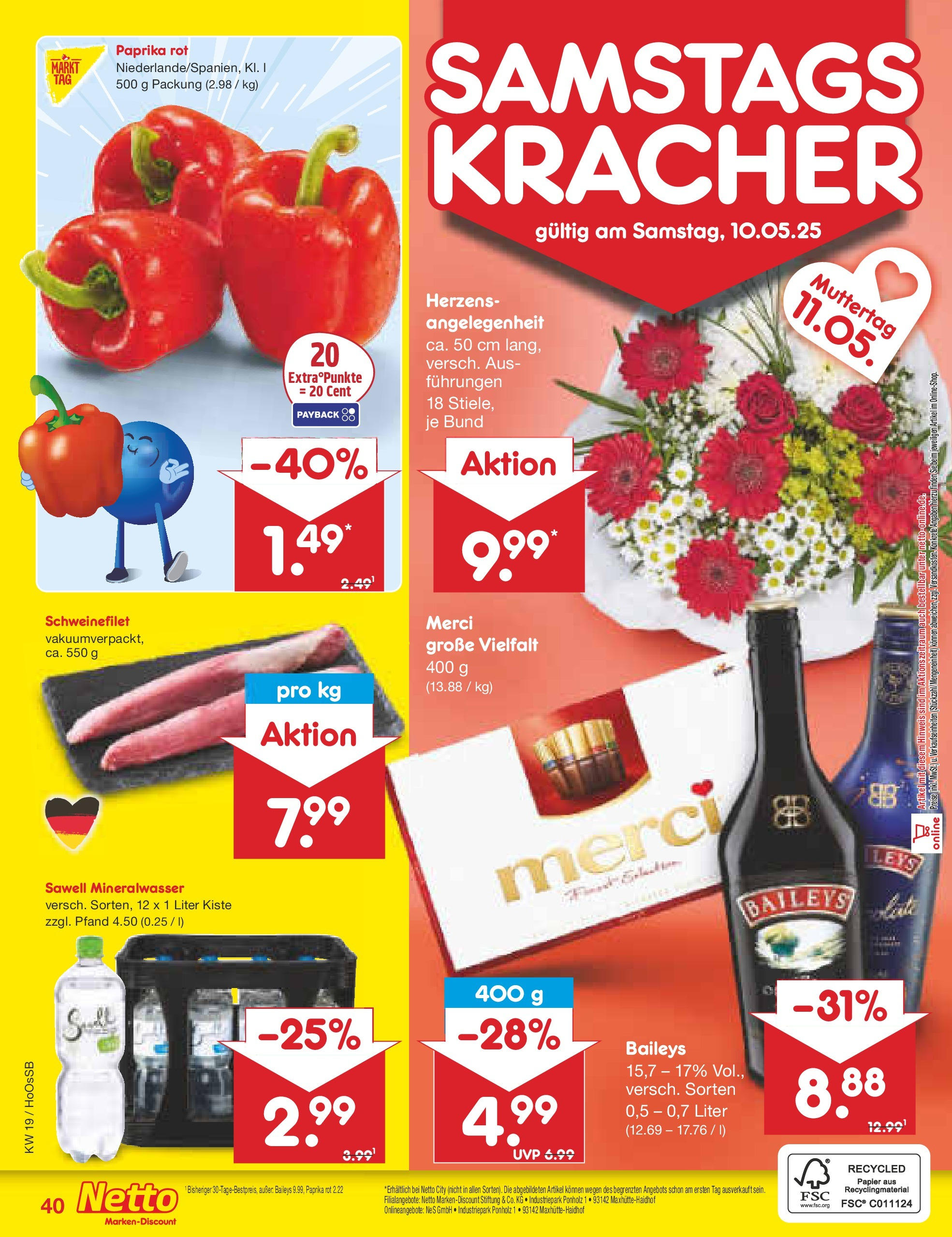 Netto Marken-Discount - Netto: Wochenangebote (ab 05.05.2025) » Angebote | Seite: 66 | Produkte: Merci, Paprika rot, Paprika, Baileys Netto Marken-Discount - Netto: Wochenangebote (ab 05.05.2025) » Angebote | Seite: 66 | Produkte: Merci, Paprika rot, Paprika, Baileys