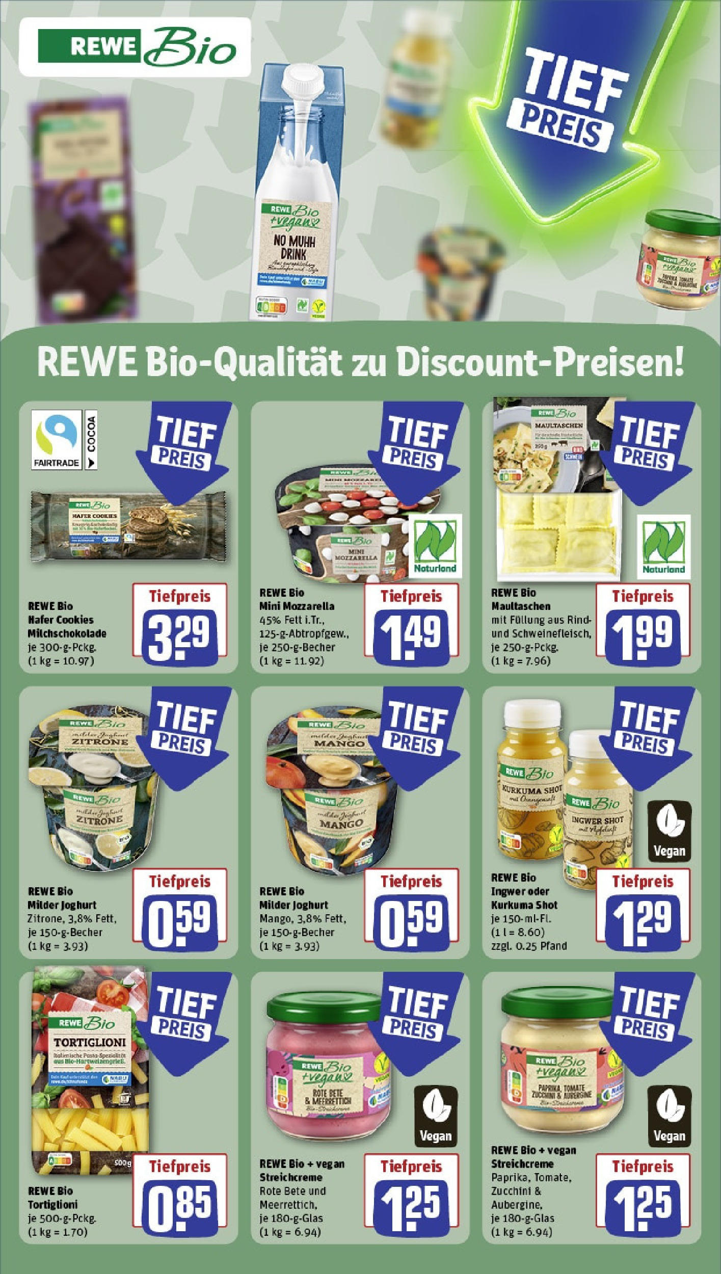 Rewe - Rewe: Wochenangebote (ab 04.05.2025) zum Blättern » Angebote | Seite: 17 | Produkte: Mozzarella, Mango, Pasta, Zucchini
