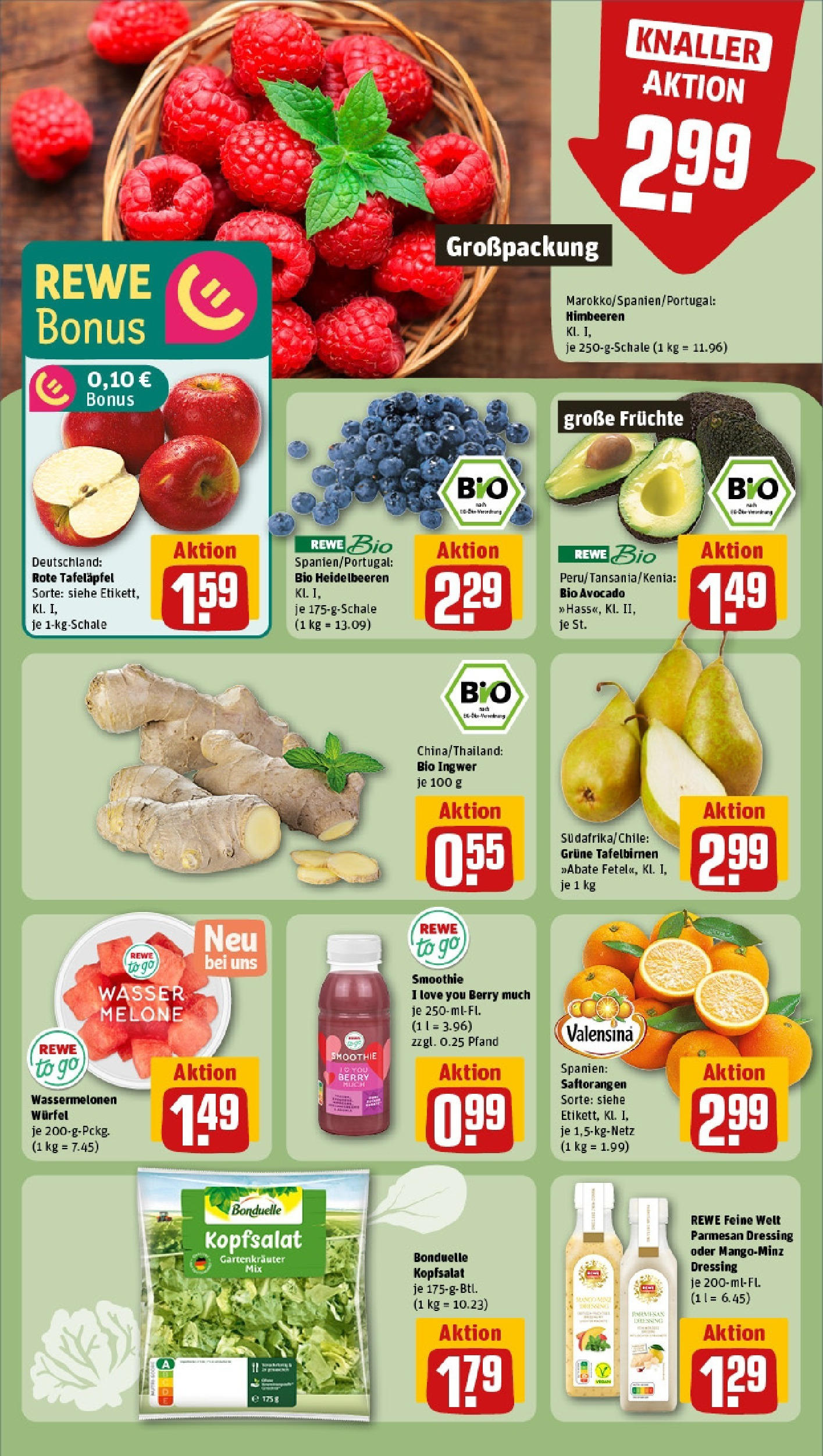 Rewe - Rewe: Wochenangebote (ab 04.05.2025) zum Blättern » Angebote | Seite: 8 | Produkte: Himbeeren, Heidelbeeren, Valensina, Melone Rewe - Rewe: Wochenangebote (ab 04.05.2025) zum Blättern » Angebote | Seite: 8 | Produkte: Himbeeren, Heidelbeeren, Valensina, Melone
