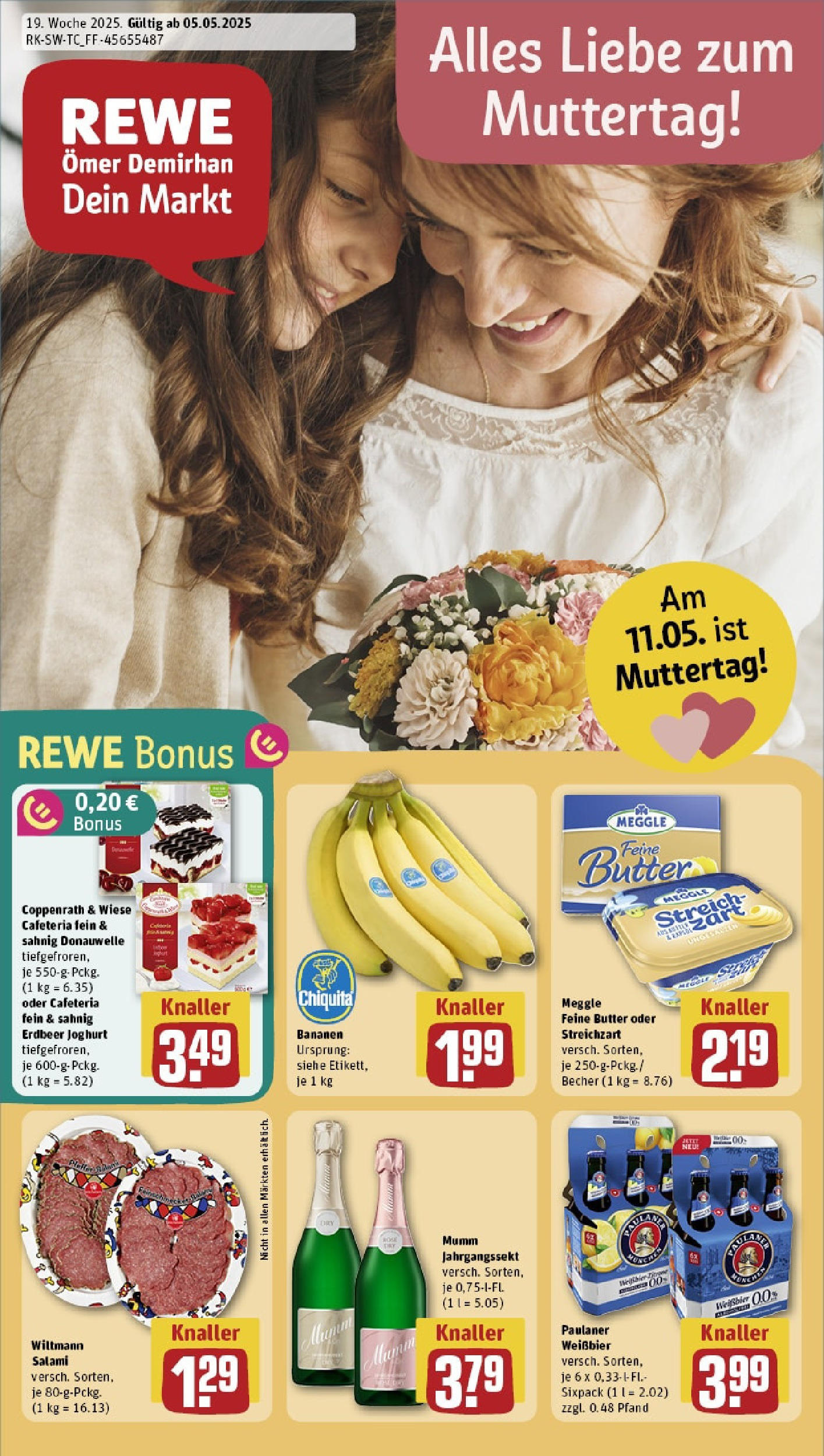 Rewe - Rewe: Wochenangebote (ab 04.05.2025) zum Blättern » Angebote | Seite: 1 | Produkte: Butter, Joghurt, Weißbier, Paulaner
