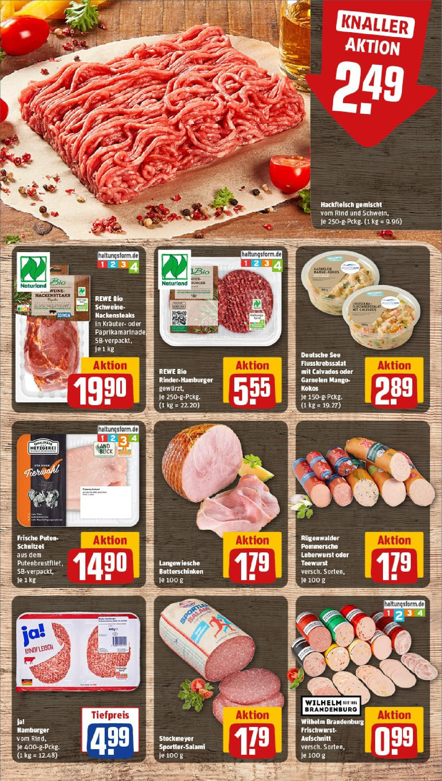 Rewe - Rewe: Wochenangebote (ab 04.05.2025) zum Blättern » Angebote | Seite: 10 | Produkte: Nackensteaks, Garnelen, Schnitzel, Steak