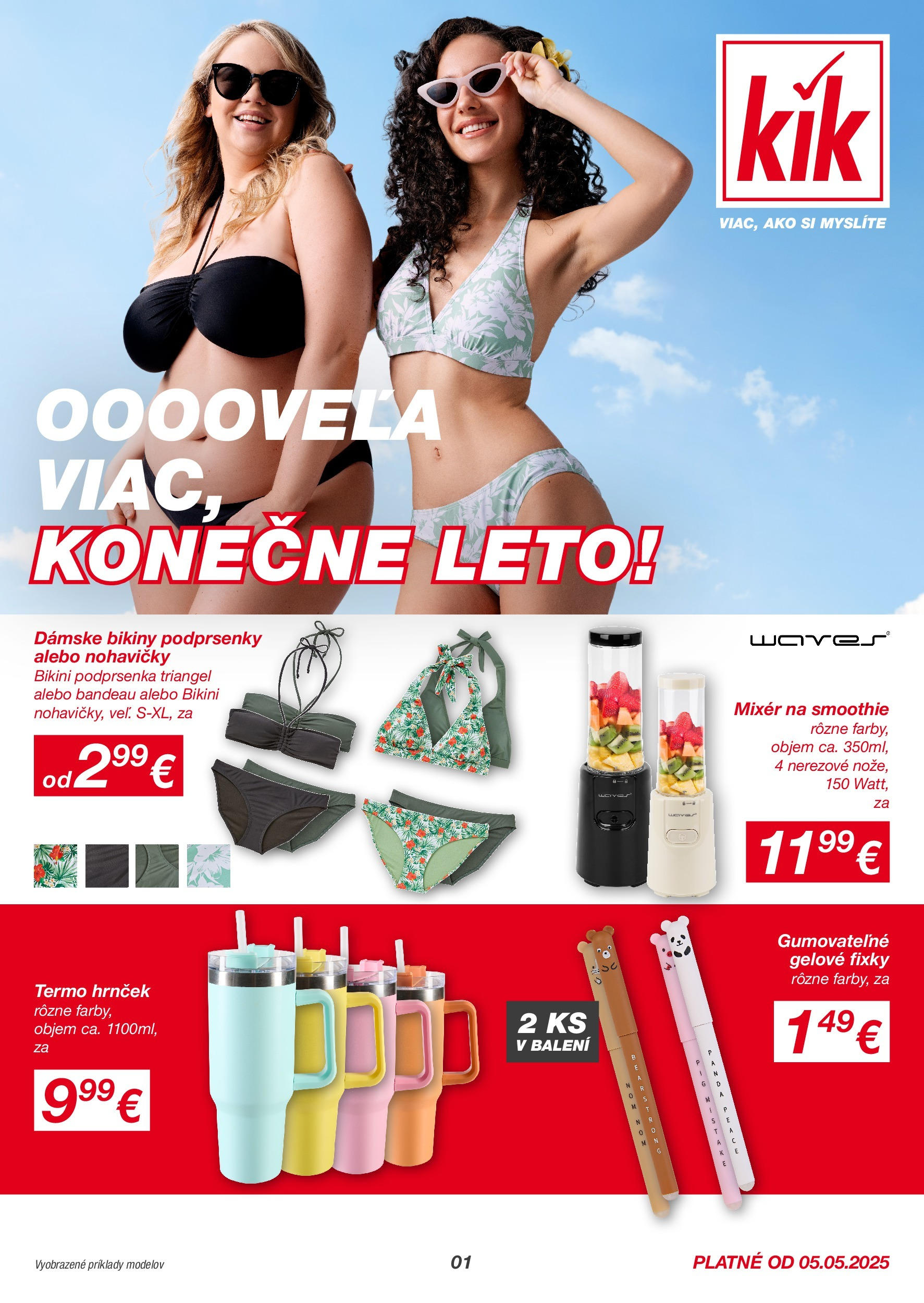 Kik - KiK leták platný do 11.05.2025 od 04.05.2025 → Aktuálny textil výpredaj online | Strana: 1 | Produkty: Mixér na smoothie, Mixér, Podprsenka Kik - KiK leták platný do 11.05.2025 od 04.05.2025 → Aktuálny textil výpredaj online | Strana: 1 | Produkty: Mixér na smoothie, Mixér, Podprsenka
