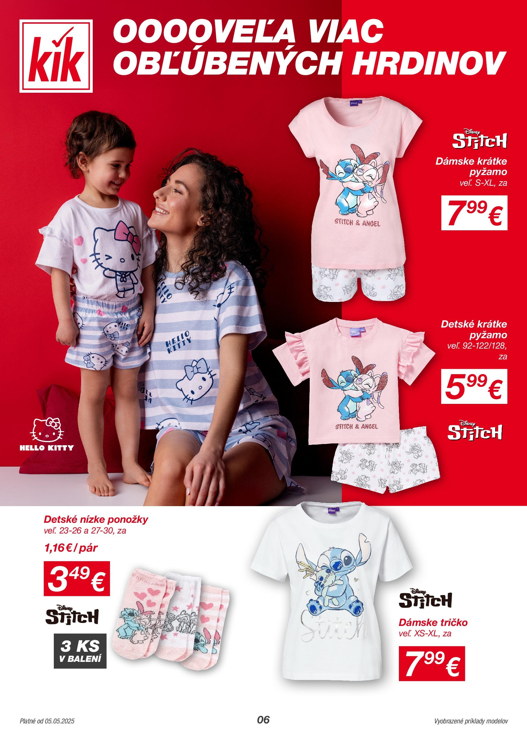 Kik - KiK leták platný do 11.05.2025 od 04.05.2025 → Aktuálny textil výpredaj online | Strana: 6 | Produkty: Tričko, Ponožky, Pyžamo Kik - KiK leták platný do 11.05.2025 od 04.05.2025 → Aktuálny textil výpredaj online | Strana: 6 | Produkty: Tričko, Ponožky, Pyžamo