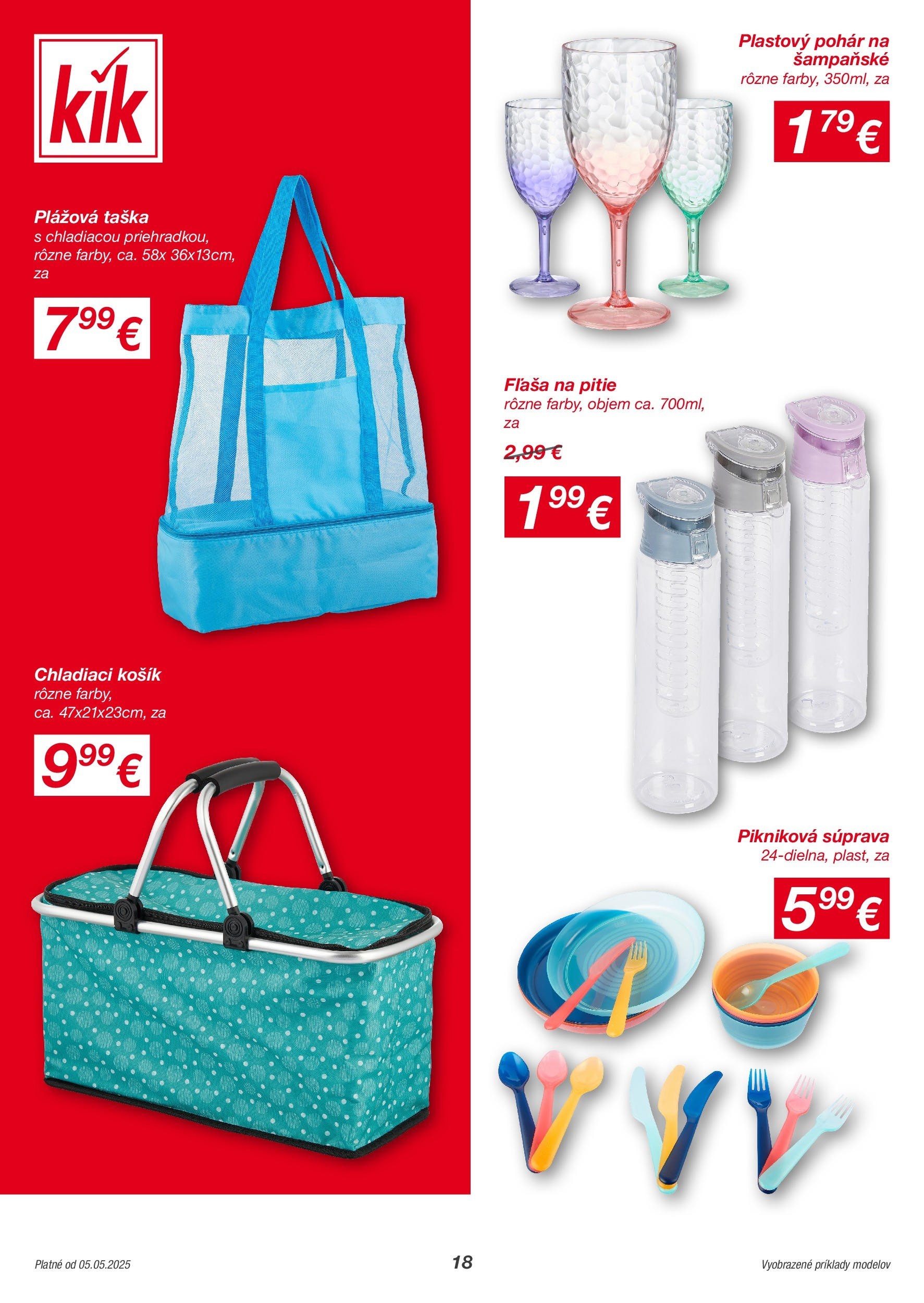 Kik - KiK leták platný do 11.05.2025 od 04.05.2025 → Aktuálny textil výpredaj online | Strana: 18 | Produkty: Šampanské, Taška Kik - KiK leták platný do 11.05.2025 od 04.05.2025 → Aktuálny textil výpredaj online | Strana: 18 | Produkty: Šampanské, Taška