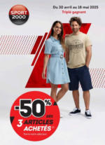Sport 2000 -50% sur le 3 articles achetés - au 18.05.2025
