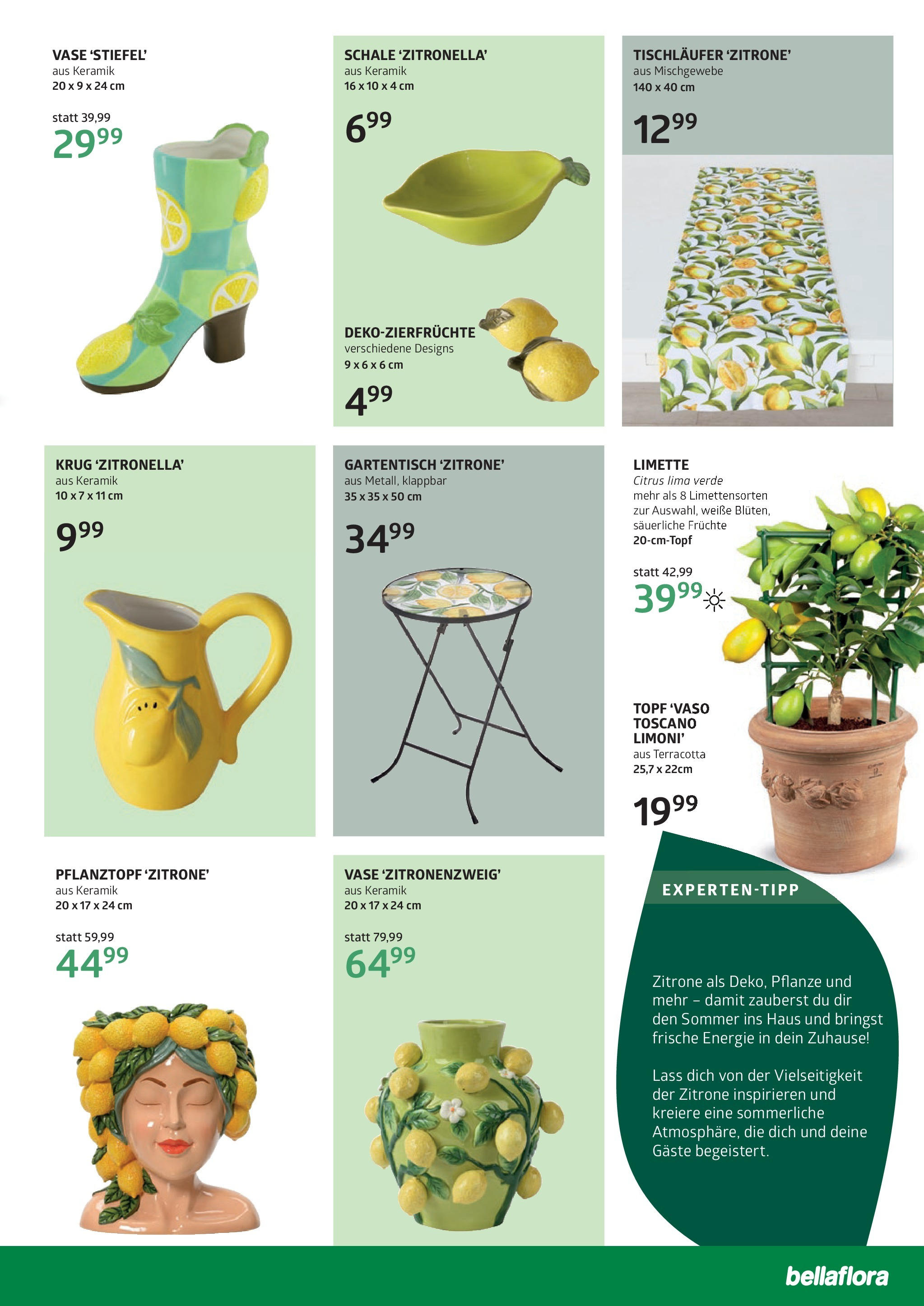 bellaflora Muttertag-Aktion von 02.05.2025 - Aktuelle Angebote | Seite: 5 | Produkte: Zitrone, Limette, Vase