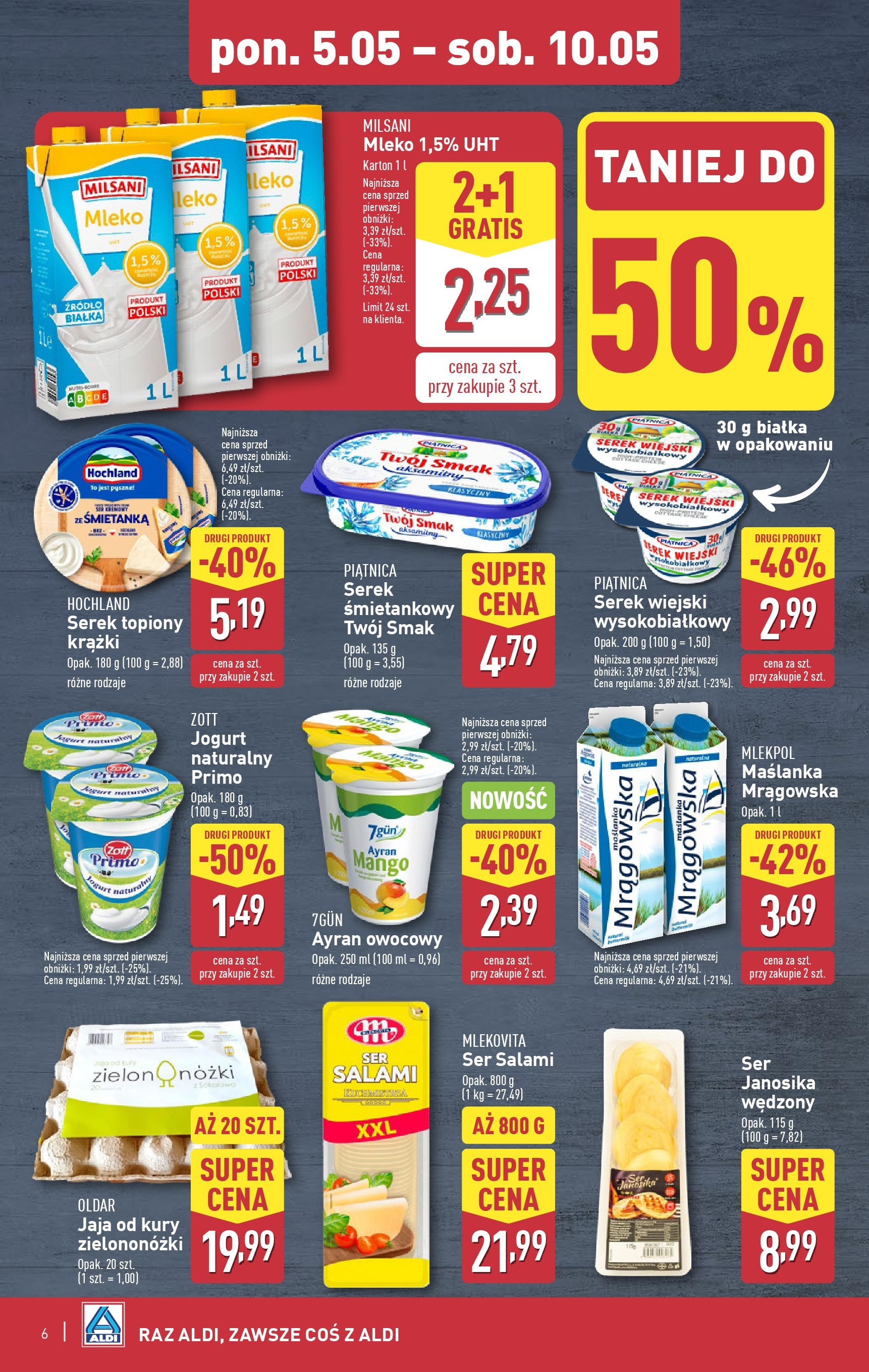 Aldi - ALDI Gazetka Food ważna do 10.05 od 04.05.2025 | Nowa PDF gazetka | Strona: 6 Aldi - ALDI Gazetka Food ważna do 10.05 od 04.05.2025 - Ulotka PDF, promocje | Strona: 6