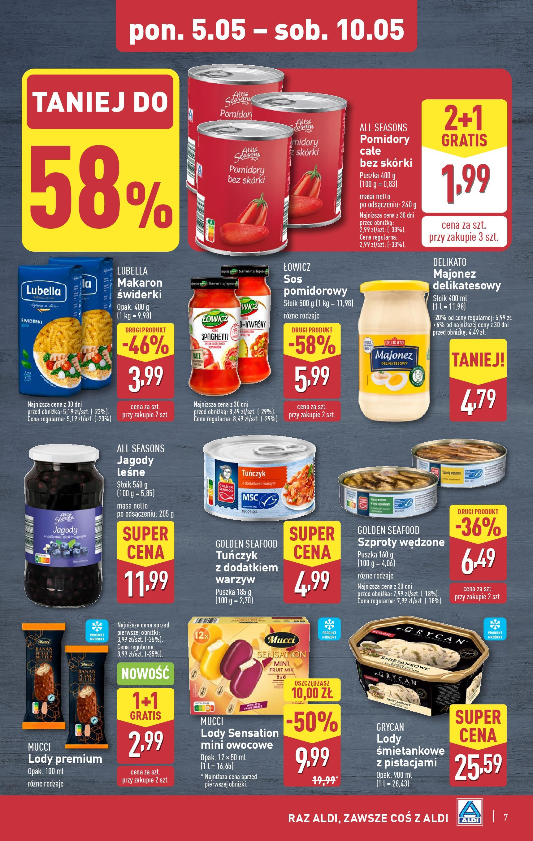 Aldi - ALDI Gazetka Food ważna do 10.05 od 04.05.2025 | Nowa PDF gazetka | Strona: 7 Aldi - ALDI Gazetka Food ważna do 10.05 od 04.05.2025 - Ulotka PDF, promocje | Strona: 7
