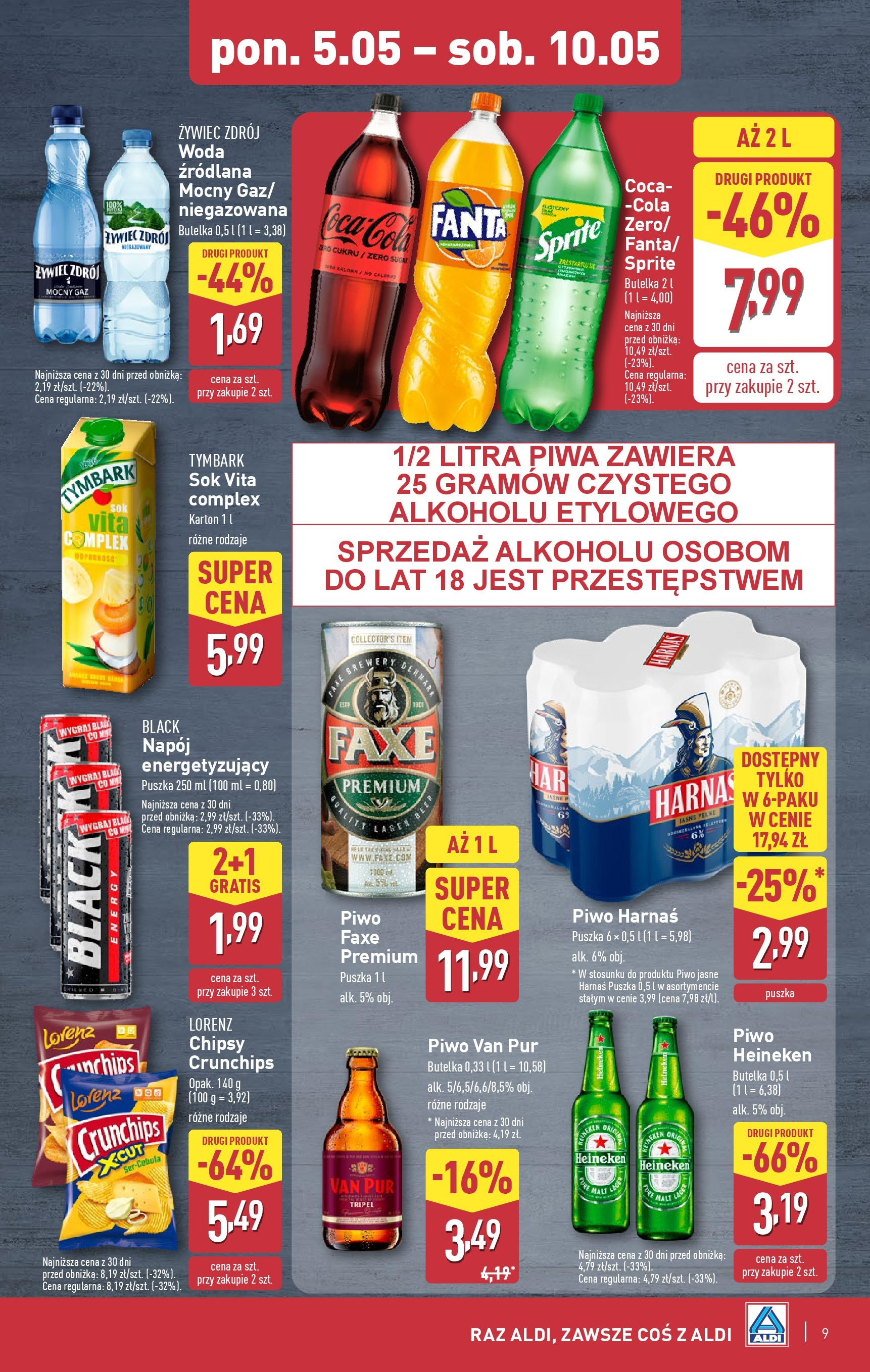Aldi - ALDI Gazetka Food ważna do 10.05 od 04.05.2025 | Nowa PDF gazetka | Strona: 9 Aldi - ALDI Gazetka Food ważna do 10.05 od 04.05.2025 - Ulotka PDF, promocje | Strona: 9