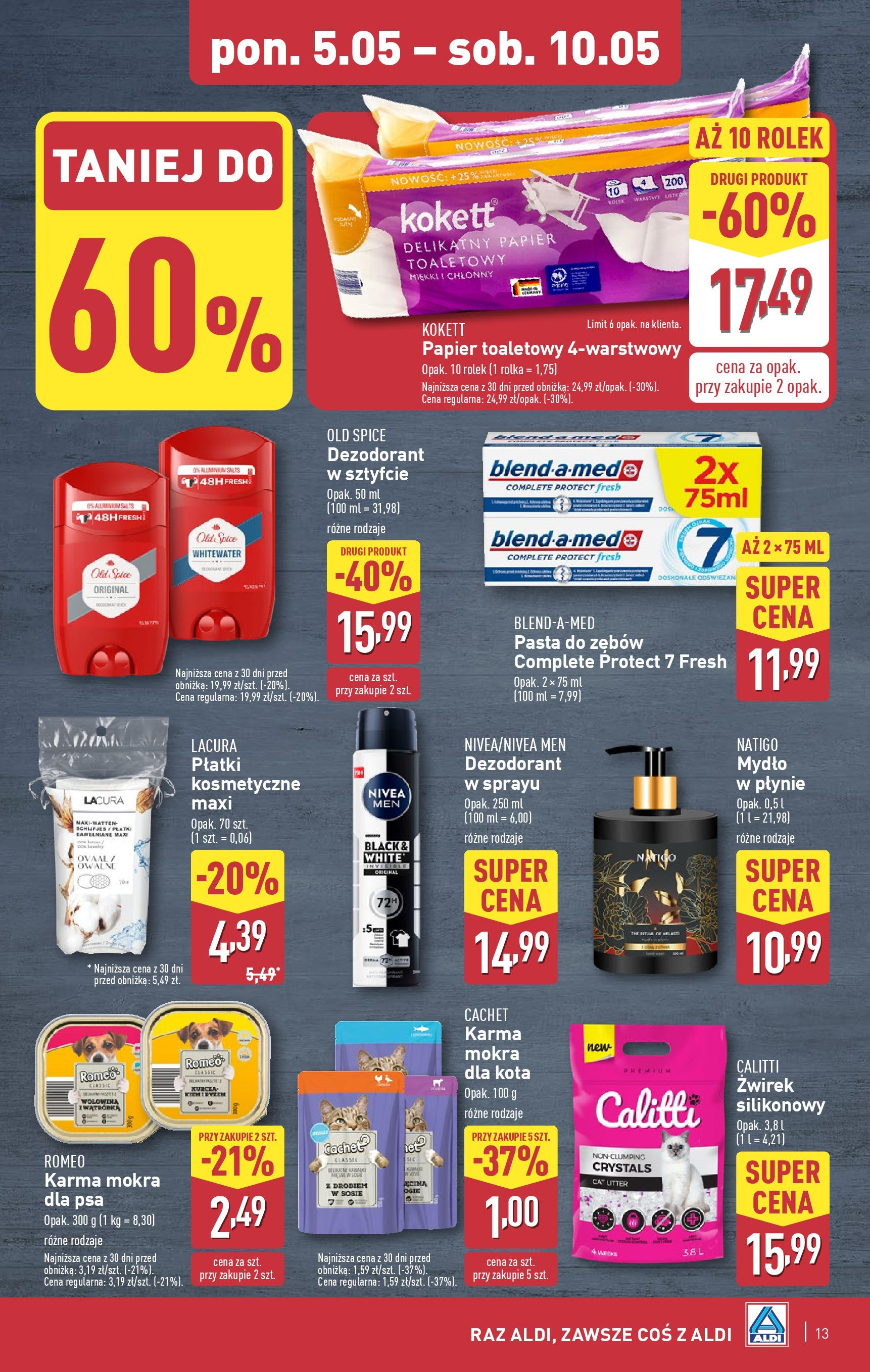 Aldi - ALDI Gazetka Food ważna do 10.05 od 04.05.2025 | Nowa PDF gazetka | Strona: 13 Aldi - ALDI Gazetka Food ważna do 10.05 od 04.05.2025 - Ulotka PDF, promocje | Strona: 13