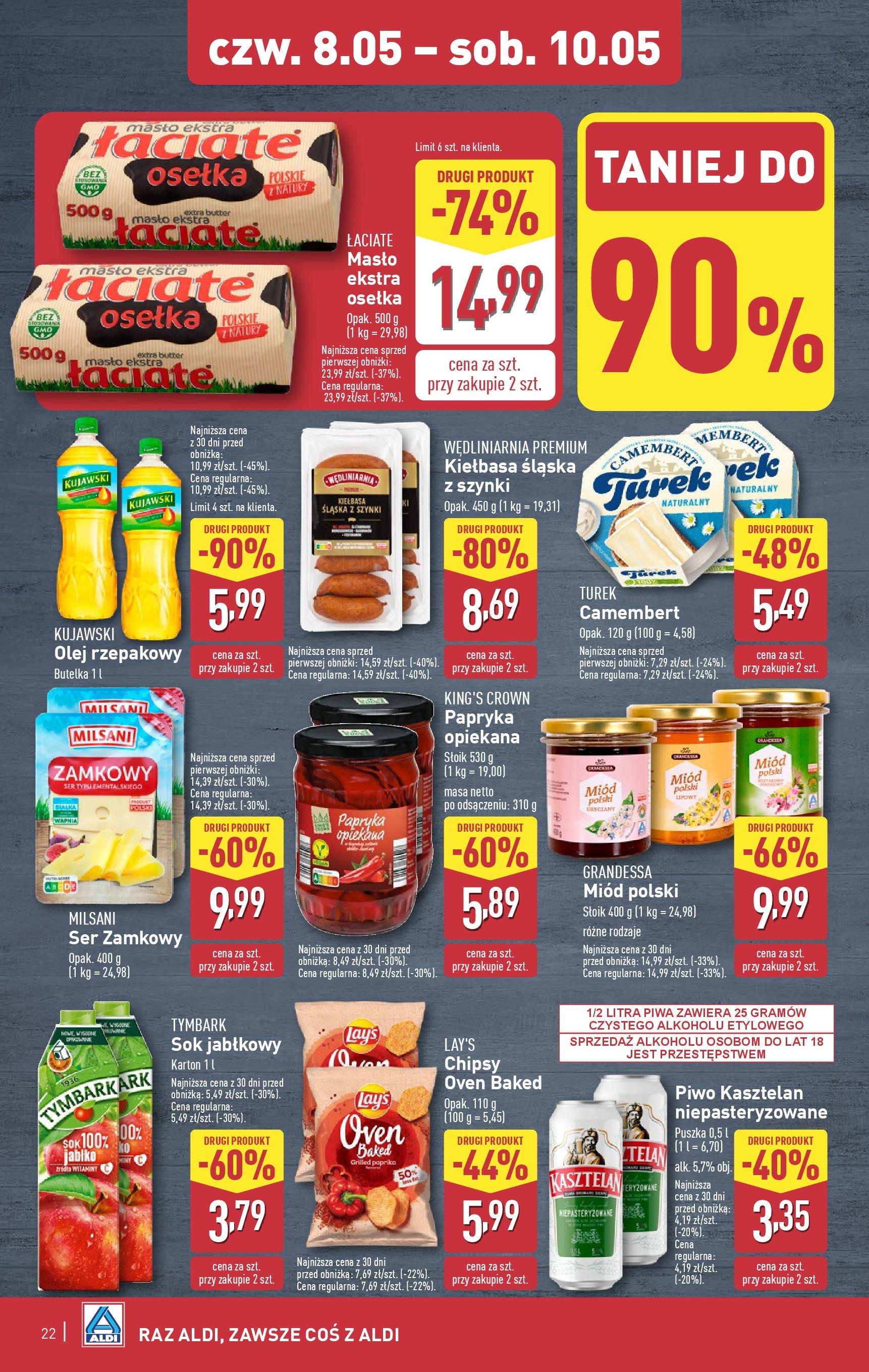 Aldi - ALDI Gazetka Food ważna do 10.05 od 04.05.2025 | Nowa PDF gazetka | Strona: 22 Aldi - ALDI Gazetka Food ważna do 10.05 od 04.05.2025 - Ulotka PDF, promocje | Strona: 22