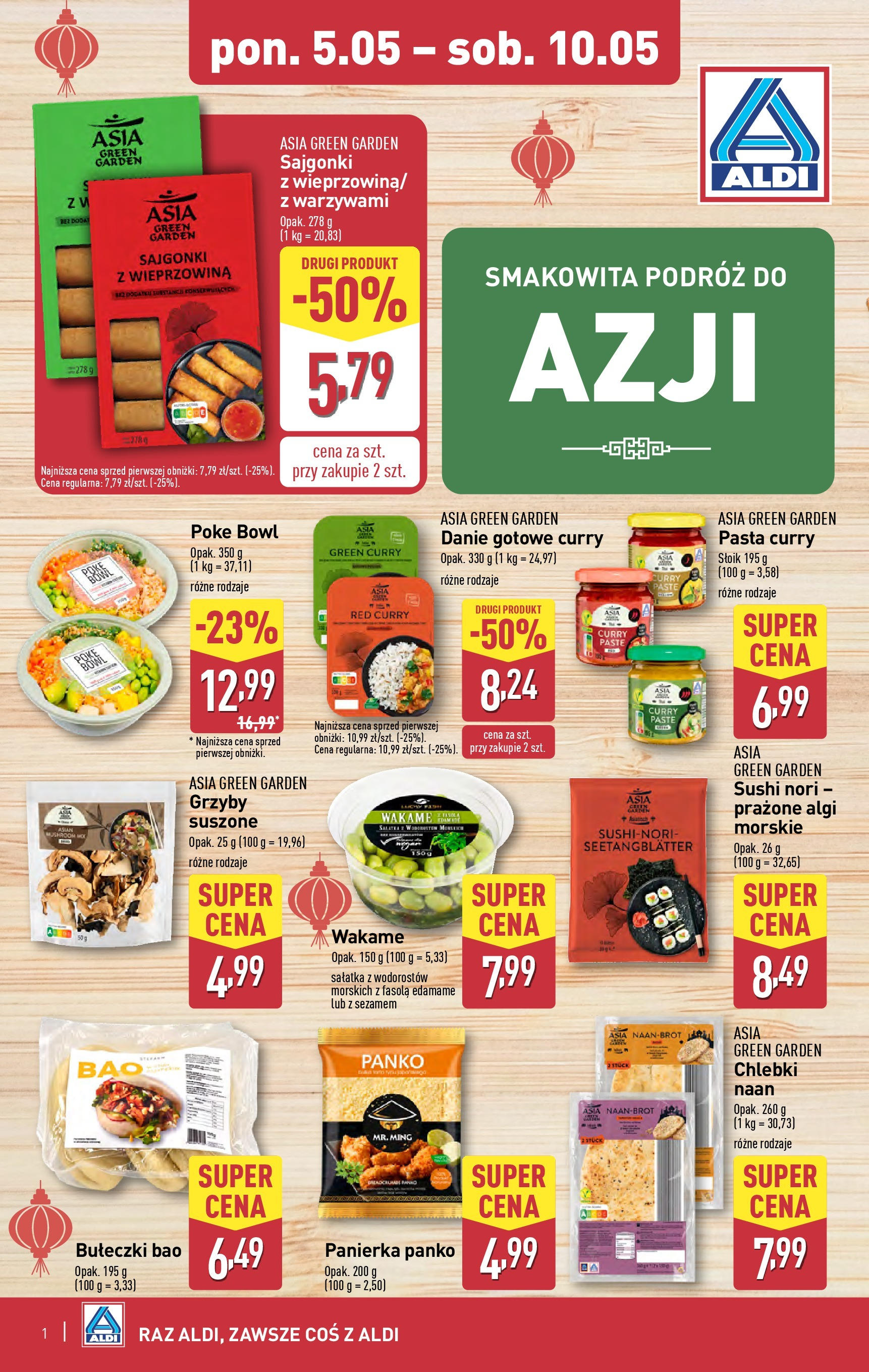 Aldi Promocja Azja od 05.05.2025 - Nowa Gazetka - Numer strony 1
