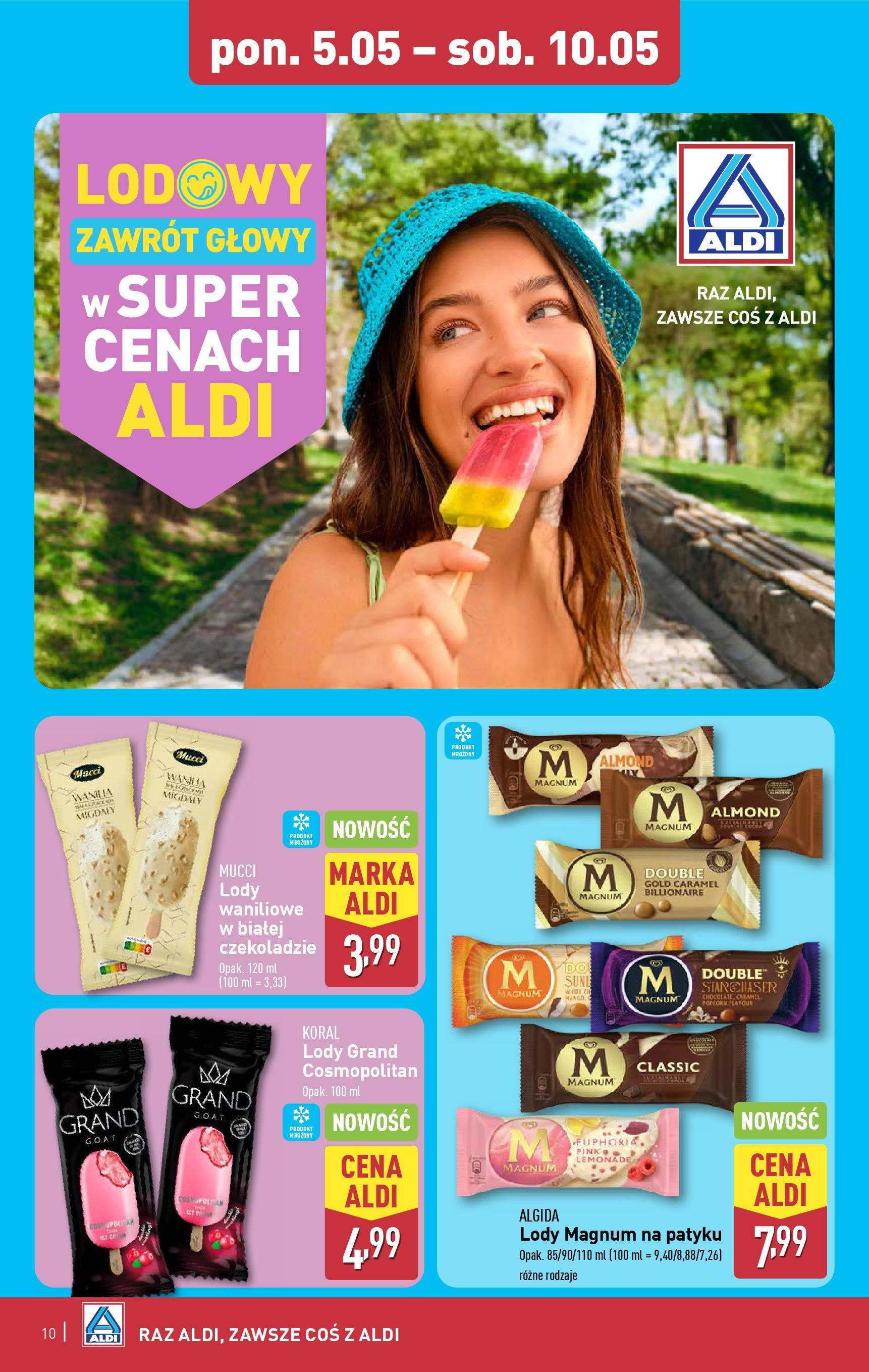 Aldi Gazetka - Okazje na weekend od 08.05.2025 - Ulotka PDF, promocje | Strona: 10 | Produkty: Popcorn, Lody Magnum, Lody