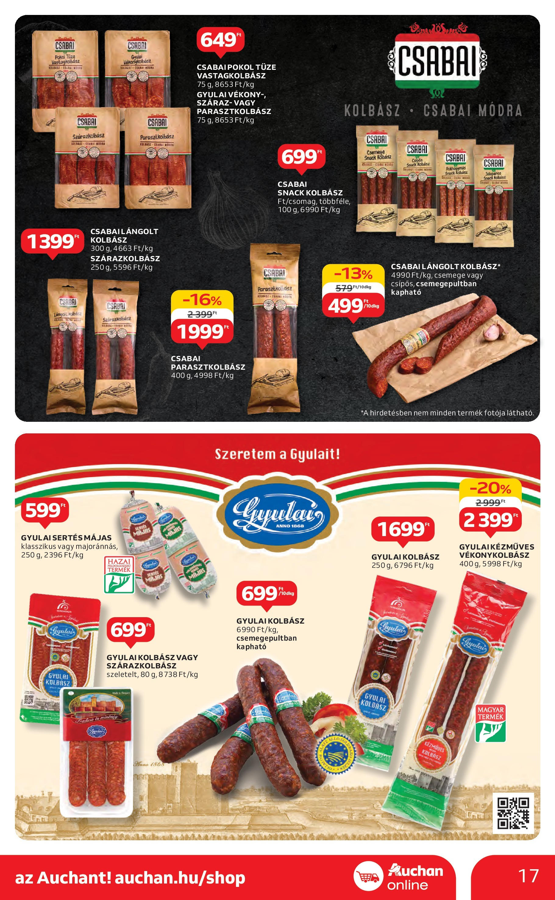 Akciós újság új Auchan - 2025.04.30. -tól/töl ⏳ | Oldal: 17 | Termékek: Jalapenos, Kolbász, Gyulai kolbász, Vastagkolbász Auchan - Auchan újság érvényessége 05.07.-ig - 2025.04.30. -tól/töl > akció, lapozható szórólap 🛍️ | Oldal: 17 | Termékek: Jalapenos, Kolbász, Gyulai kolbász, Vastagkolbász