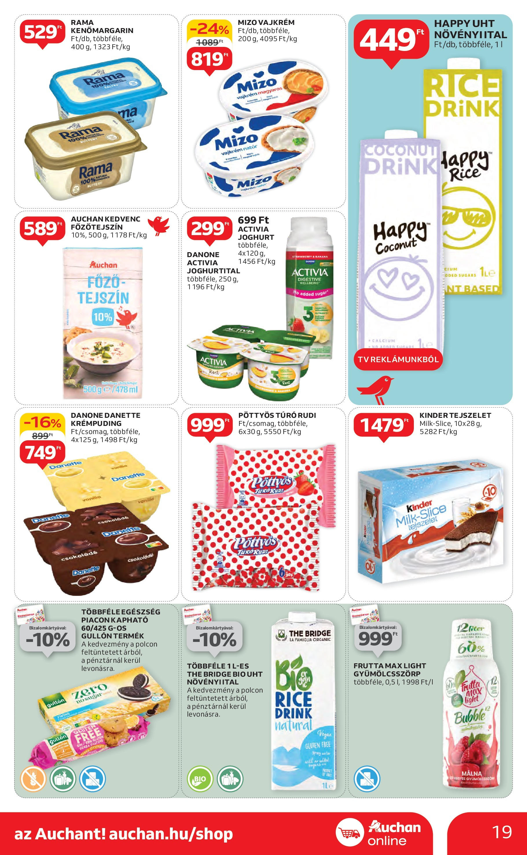 Akciós újság új Auchan - 2025.04.30. -tól/töl ⏳ | Oldal: 19 | Termékek: Rama, Cottage cheese, Joghurt, Tejszín Auchan - Auchan újság érvényessége 05.07.-ig - 2025.04.30. -tól/töl > akció, lapozható szórólap 🛍️ | Oldal: 19 | Termékek: Rama, Cottage cheese, Joghurt, Tejszín