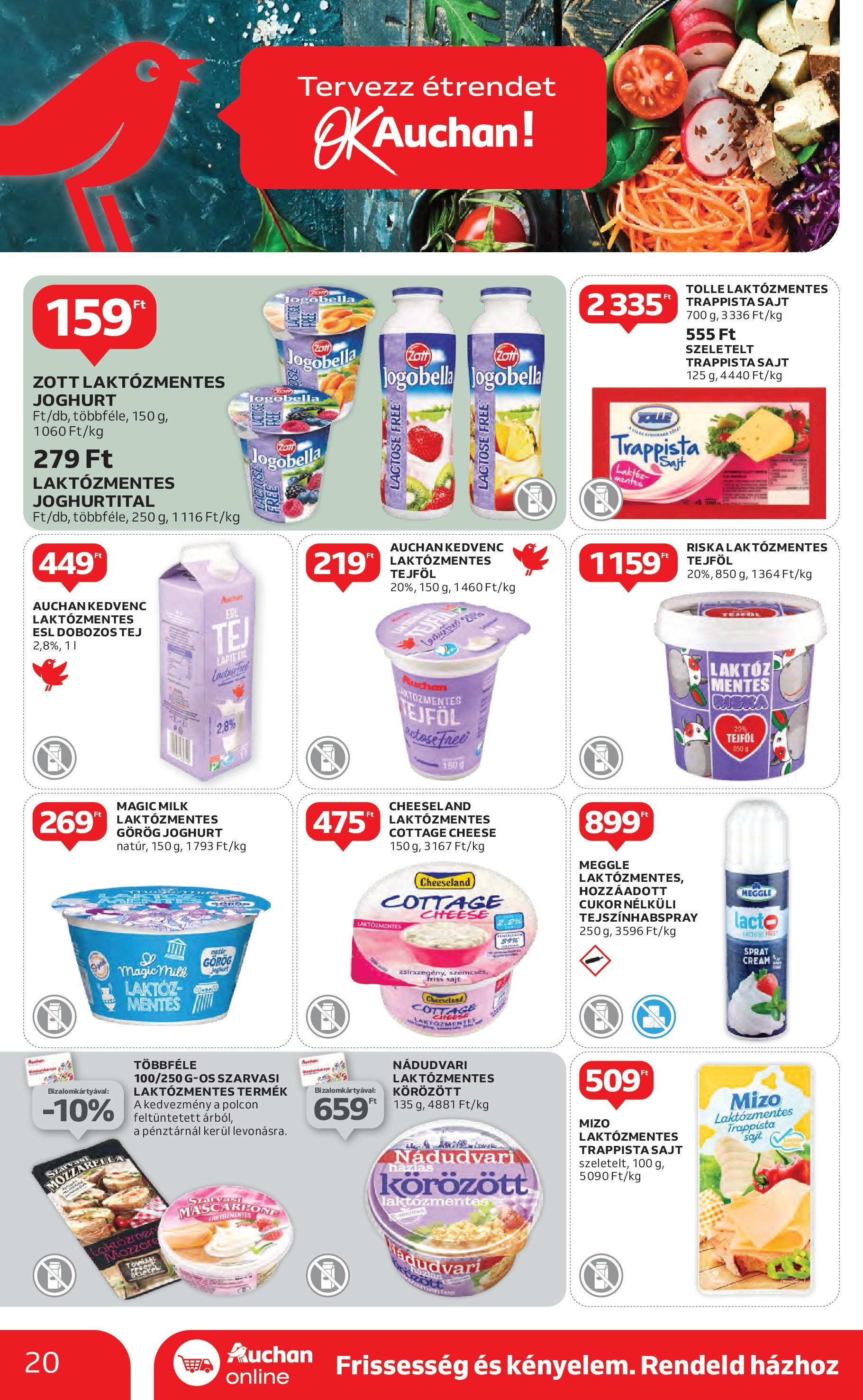 Akciós újság új Auchan - 2025.04.30. -tól/töl ⏳ | Oldal: 20 | Termékek: Körözött, Görög joghurt, Tejföl, Cukor Auchan - Auchan újság érvényessége 05.07.-ig - 2025.04.30. -tól/töl > akció, lapozható szórólap 🛍️ | Oldal: 20 | Termékek: Körözött, Görög joghurt, Tejföl, Cukor