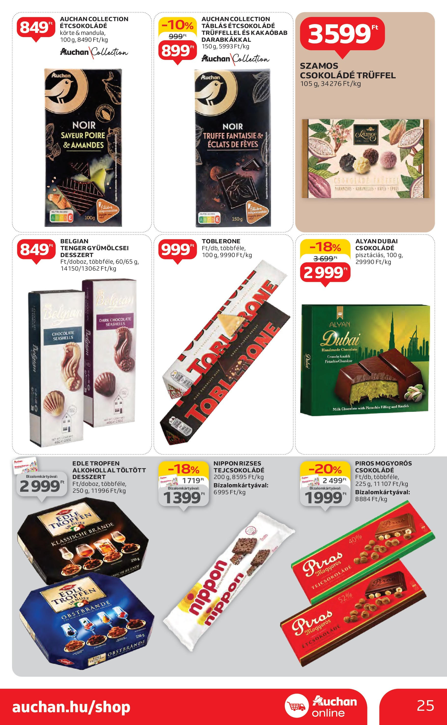 Akciós újság új Auchan - 2025.04.30. -tól/töl ⏳ | Oldal: 25 | Termékek: Körte, Tejcsokoládé, Csokoládé, Tenger gyümölcsei Auchan - Auchan újság érvényessége 05.07.-ig - 2025.04.30. -tól/töl > akció, lapozható szórólap 🛍️ | Oldal: 25 | Termékek: Körte, Tejcsokoládé, Csokoládé, Tenger gyümölcsei