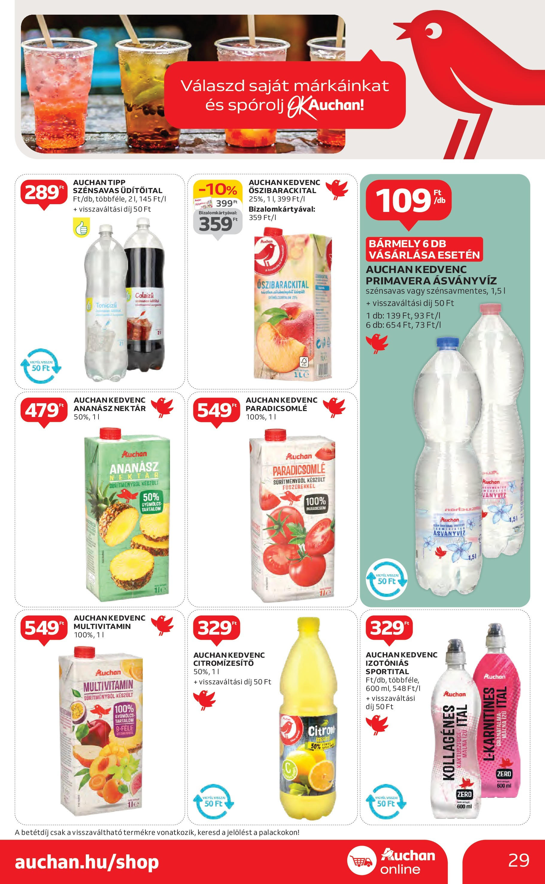 Akciós újság új Auchan - 2025.04.30. -tól/töl ⏳ | Oldal: 29 | Termékek: Málna, Gránátalma, Ásványvíz, Multivitamin Auchan - Auchan újság érvényessége 05.07.-ig - 2025.04.30. -tól/töl > akció, lapozható szórólap 🛍️ | Oldal: 29 | Termékek: Málna, Gránátalma, Ásványvíz, Multivitamin