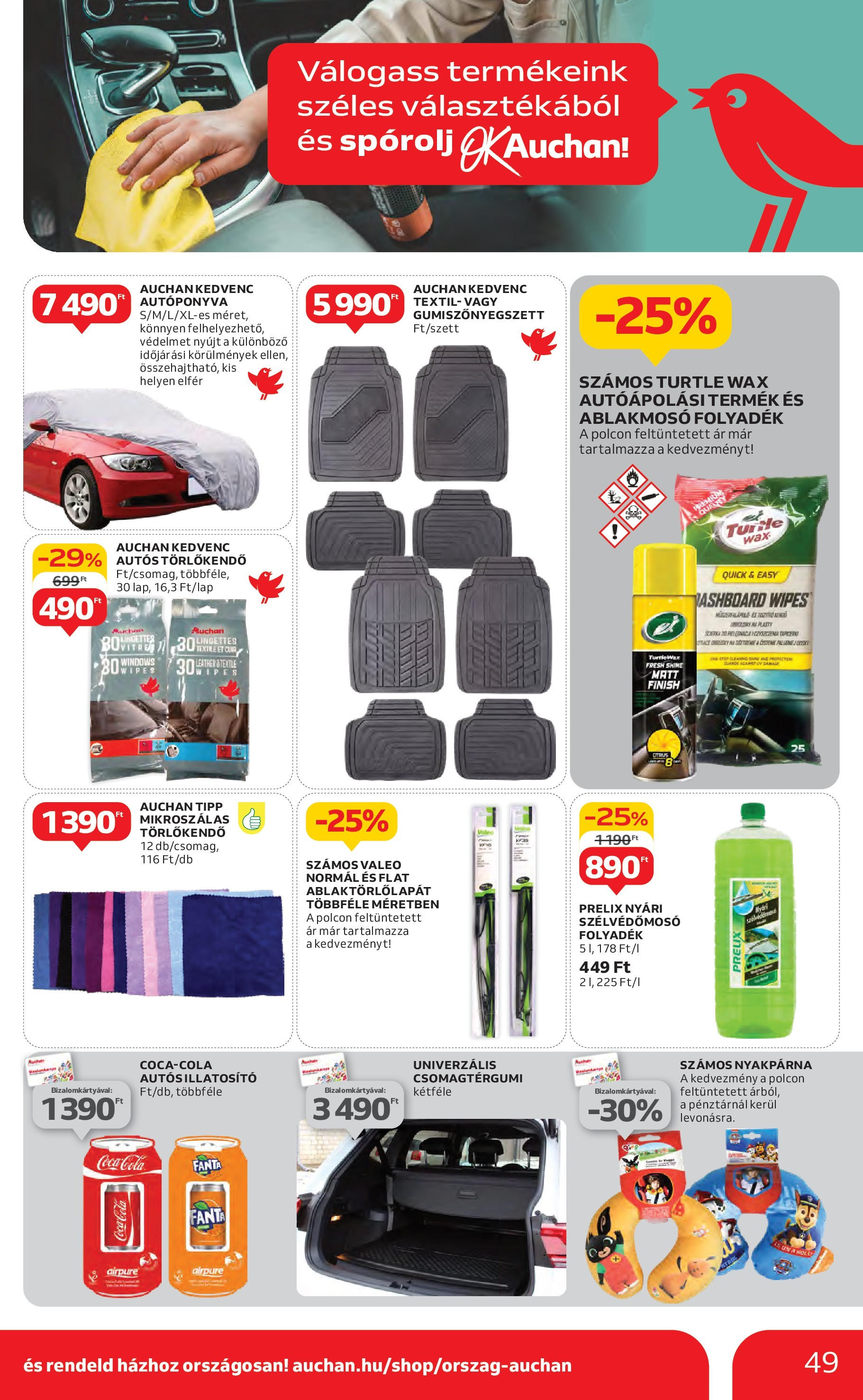 Akciós újság új Auchan - 2025.04.30. -tól/töl ⏳ | Oldal: 49 | Termékek: Fanta, Törlőkendő, Coca Cola, Cola Auchan - Auchan újság érvényessége 05.07.-ig - 2025.04.30. -tól/töl > akció, lapozható szórólap 🛍️ | Oldal: 49 | Termékek: Fanta, Törlőkendő, Coca Cola, Cola