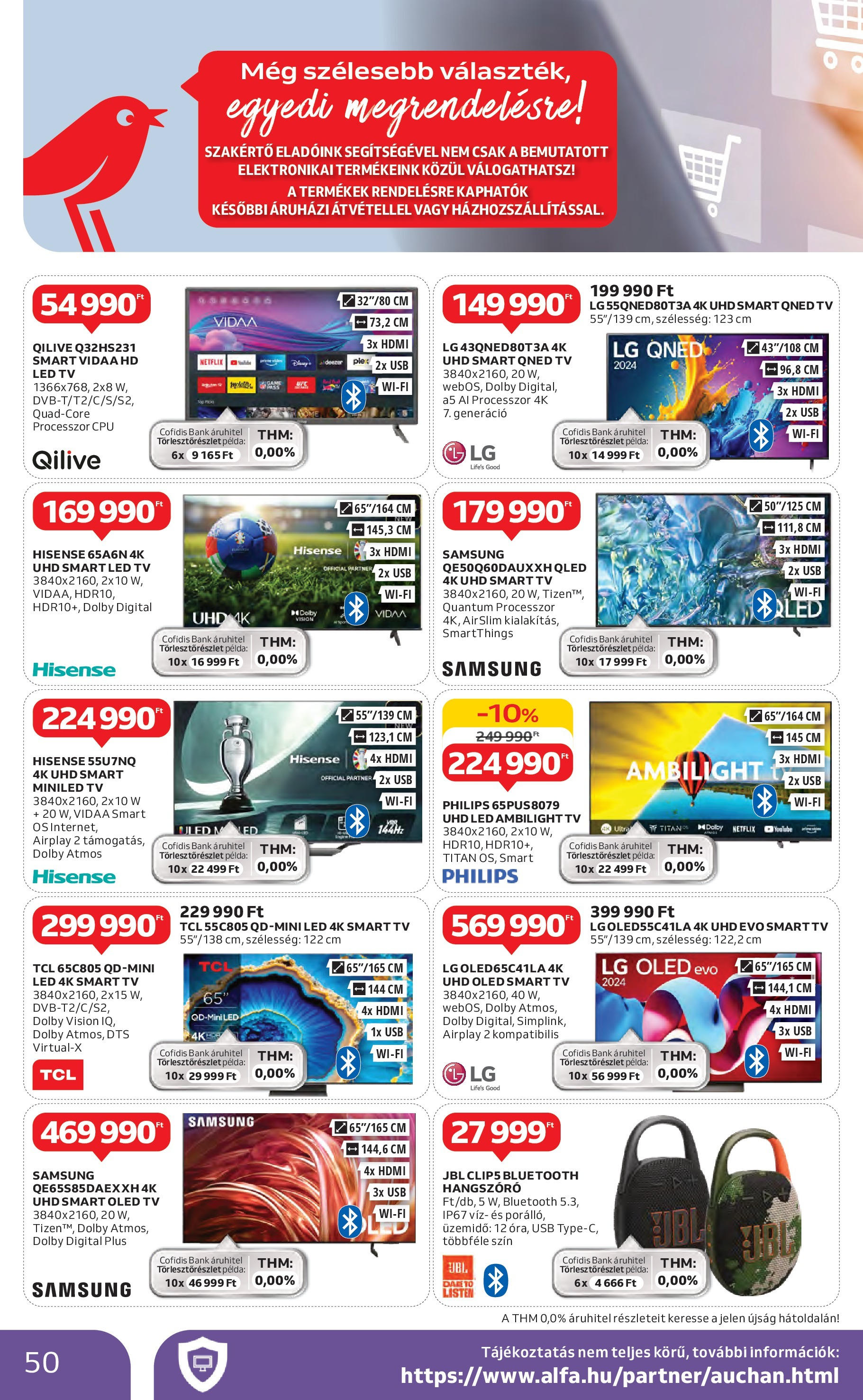 Akciós újság új Auchan - 2025.04.30. -tól/töl ⏳ | Oldal: 50 | Termékek: Hangszóró, USB, TV, Samsung Auchan - Auchan újság érvényessége 05.07.-ig - 2025.04.30. -tól/töl > akció, lapozható szórólap 🛍️ | Oldal: 50 | Termékek: Hangszóró, USB, TV, Samsung