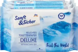 Sanft&Sicher Feuchtes Toilettenpapier Feel the World (3x50 St)