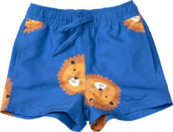 PUSBLU Badehose mit Löwen-Muster, blau, Gr. 110/116