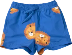 PUSBLU Badehose mit Löwen-Muster, blau, Gr. 122/128