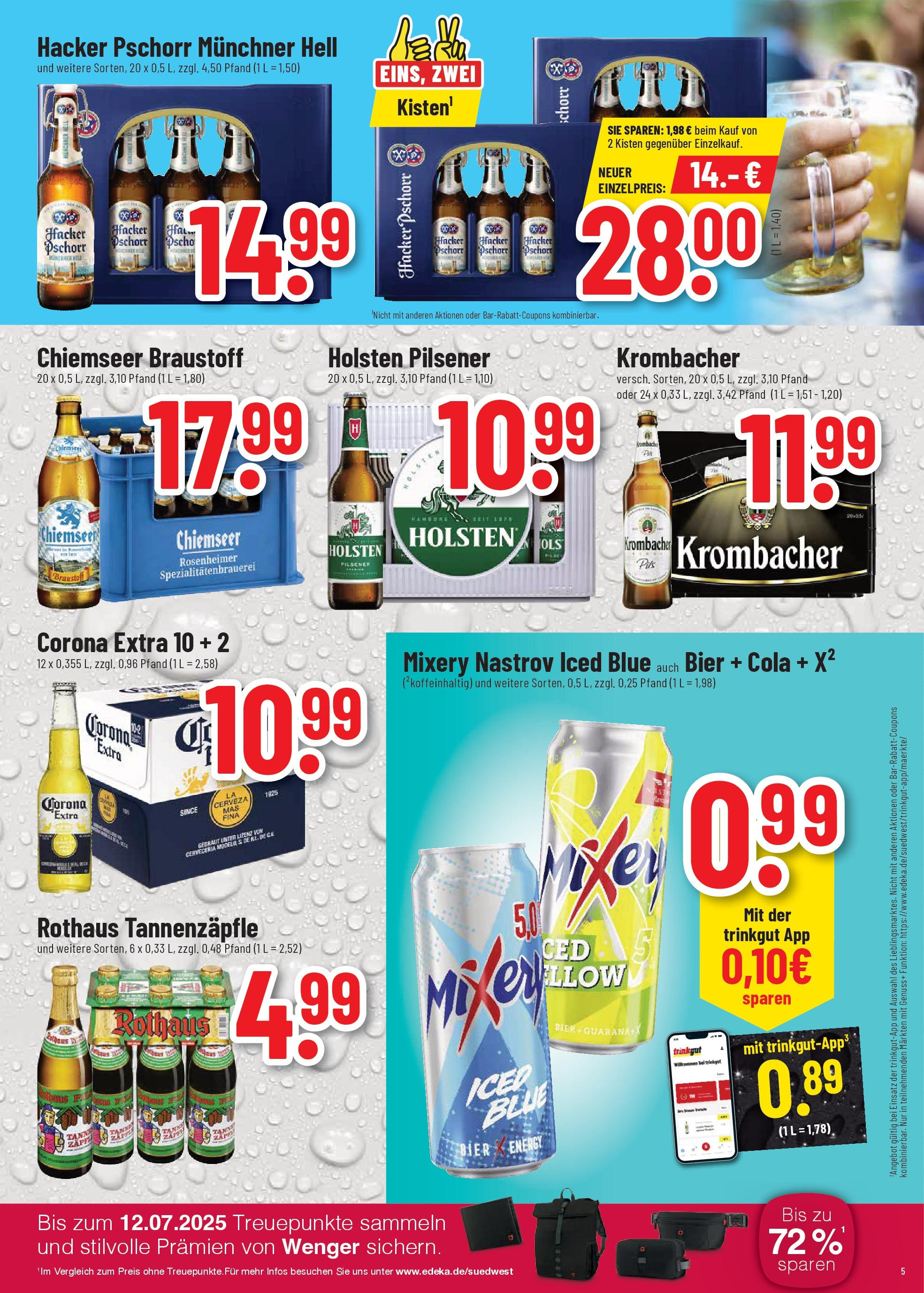 Trinkgut - trinkgut: Wochenangebote (ab 04.05.2025) » Angebote online | Seite: 5 | Produkte: Cola, Bier, Krombacher, Mixery