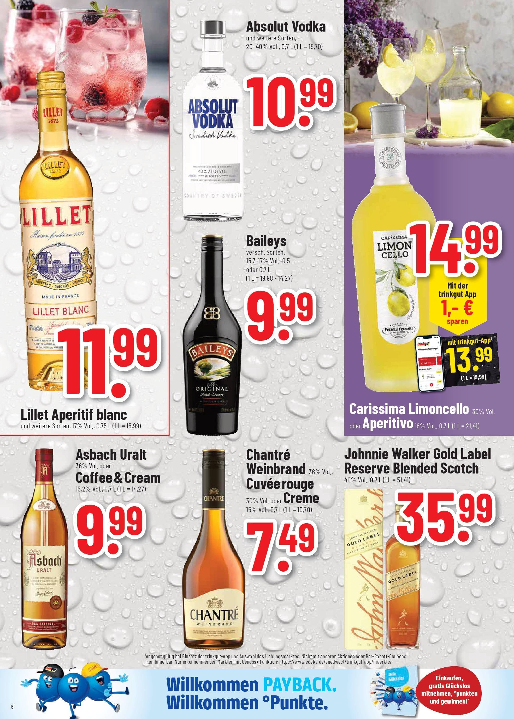 Trinkgut - trinkgut: Wochenangebote (ab 04.05.2025) » Angebote online | Seite: 6 | Produkte: Creme, Lillet, Baileys, Vodka