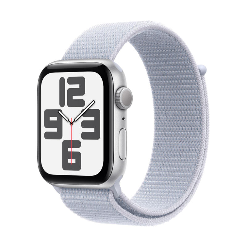 Смарт часовник APPLE WATCH SE2 V3 SILVER ALUMIN CASE BLUE CLOUD SPORT LOOP MXET3 44 MM, GPS, WLAN, ПУЛСОМЕР