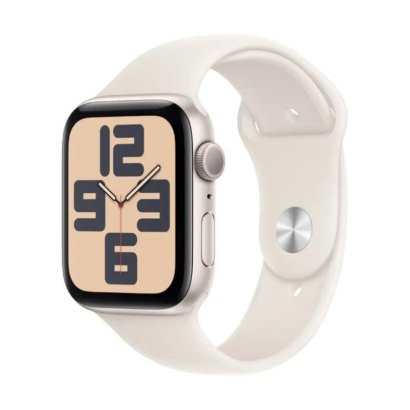 Смарт часовник APPLE WATCH SE2 V3 STARLIGHT ALUMIN CASE STARLIGHT SPORT BAND M/L MXEV3 44 MM, GPS, WLAN, ПУЛСОМЕР