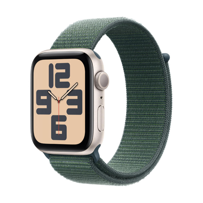 Смарт часовник APPLE WATCH SE2 V3 STARLIGHT ALUMIN CASE LAKE GREEN SPORT LOOP MXEW3 44 MM, GPS, WLAN, ПУЛСОМЕР
